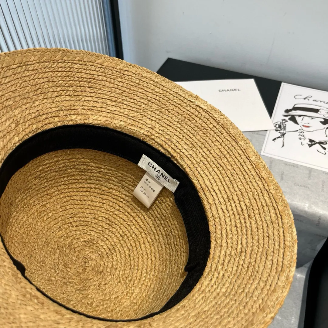💰190¥ Chanel raffia hat, custom-made high-grade linen, head circumference 57cm