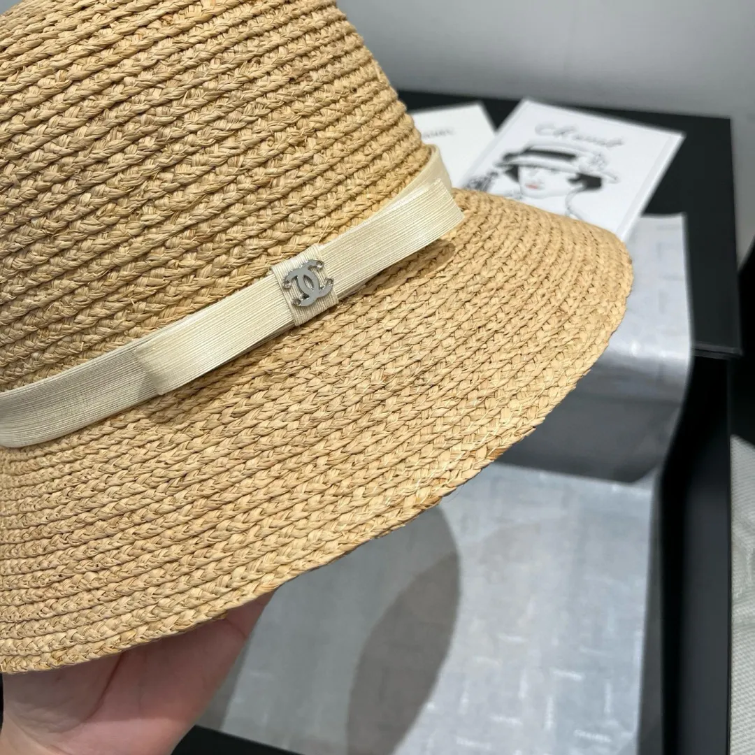 💰190¥ Chanel raffia hat, custom-made high-grade linen, head circumference 57cm