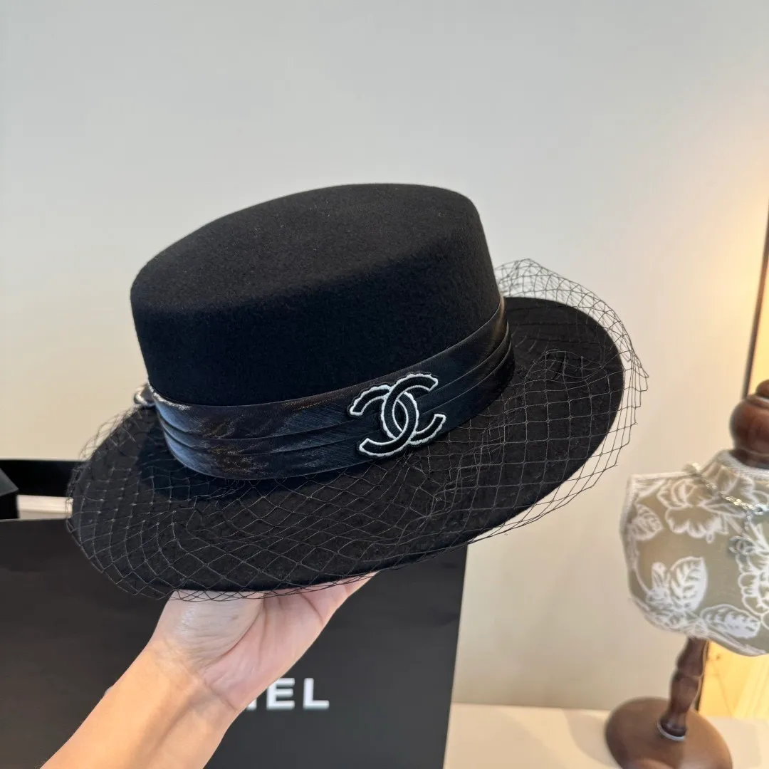 💰190¥ Chanel wool flat top, mesh hat, 100% wool🦙fabric% head circumference 57cm