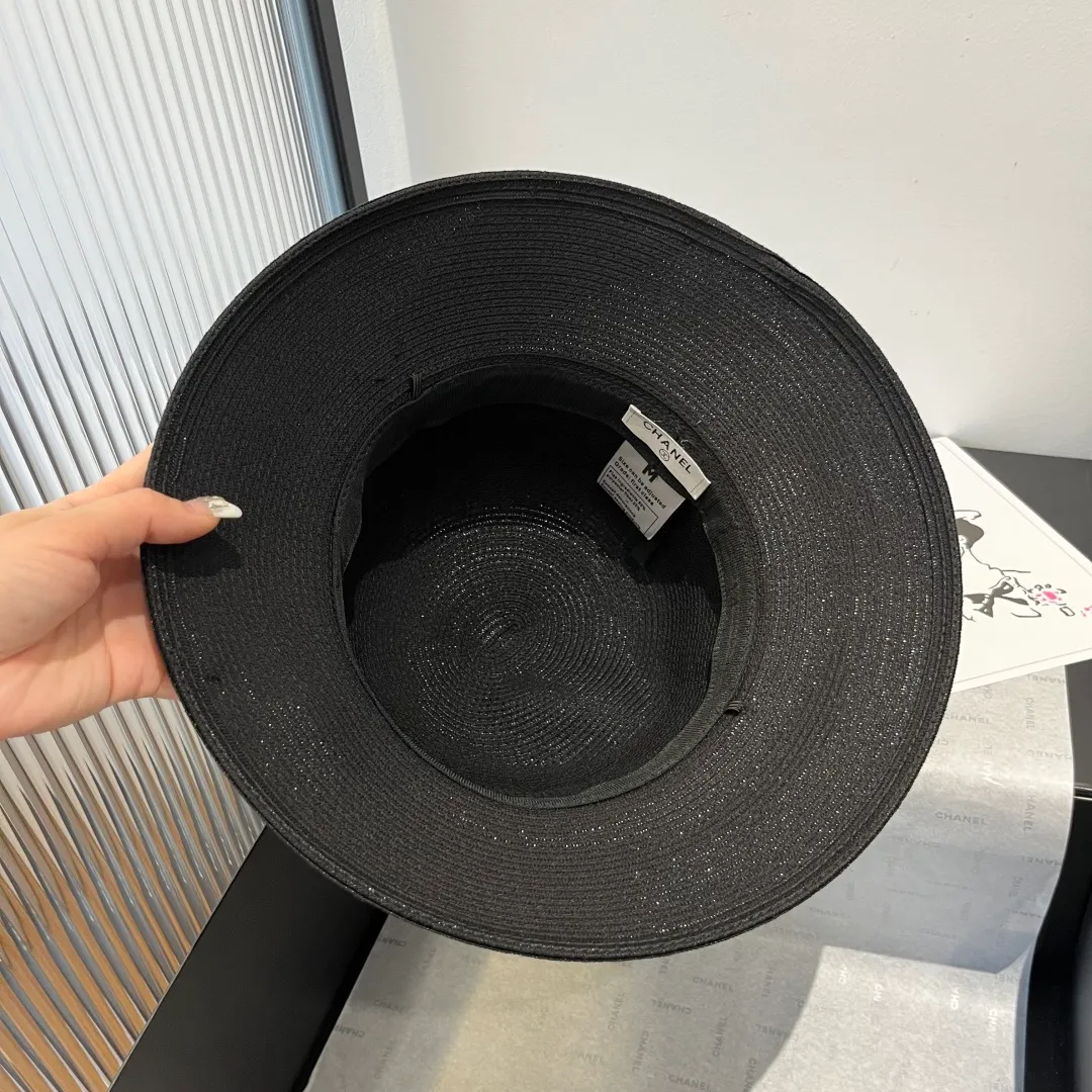 💰160¥ Chanel basin hat, Taiwan PP straw fabric, full of high-end feel, head circumference 57cm