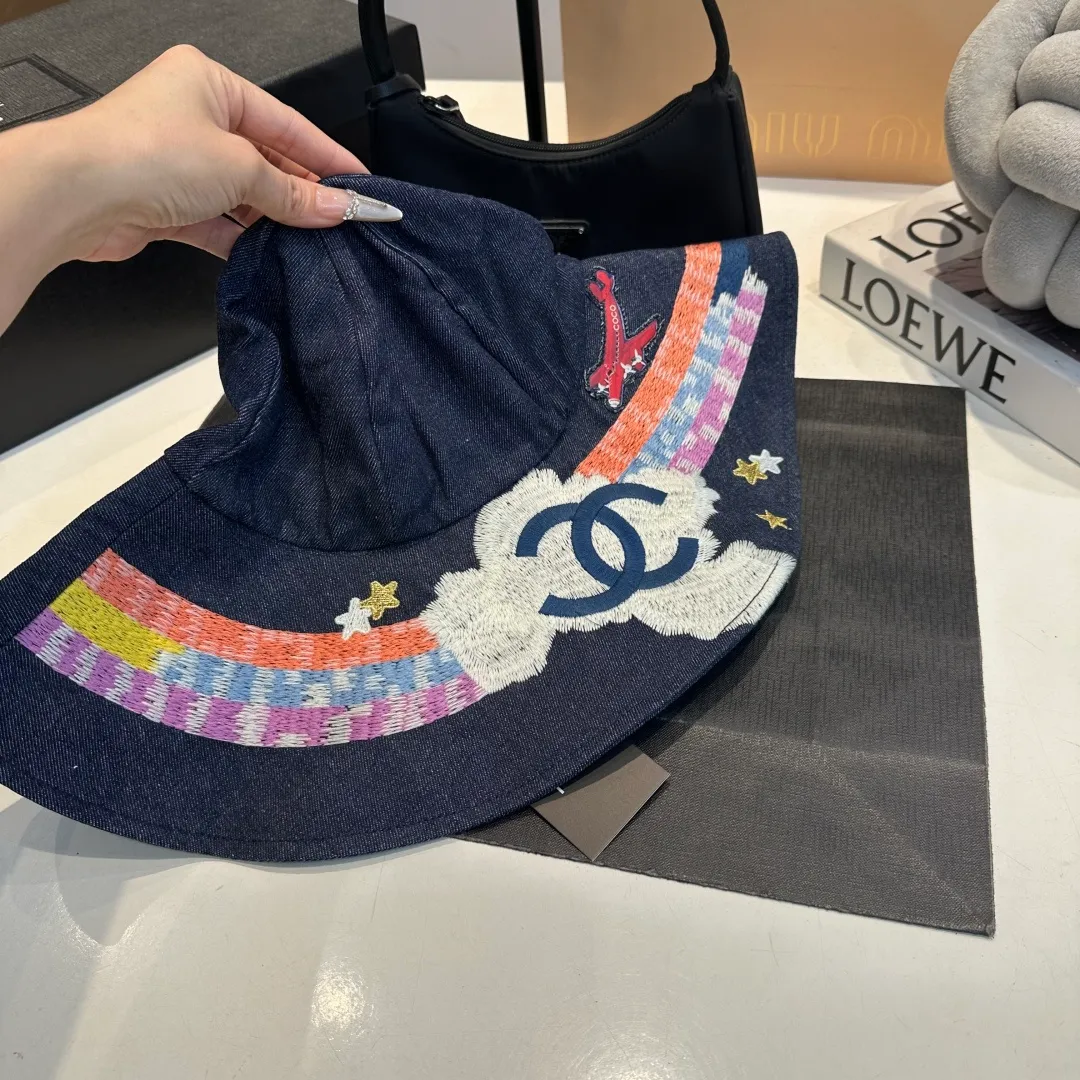 P80 Chanel second-hand large-brimmed fisherman's hat, linen and cotton breathable fisherman's hat, a must-have item for physical sun protection in summer. It's really good-looking🥰