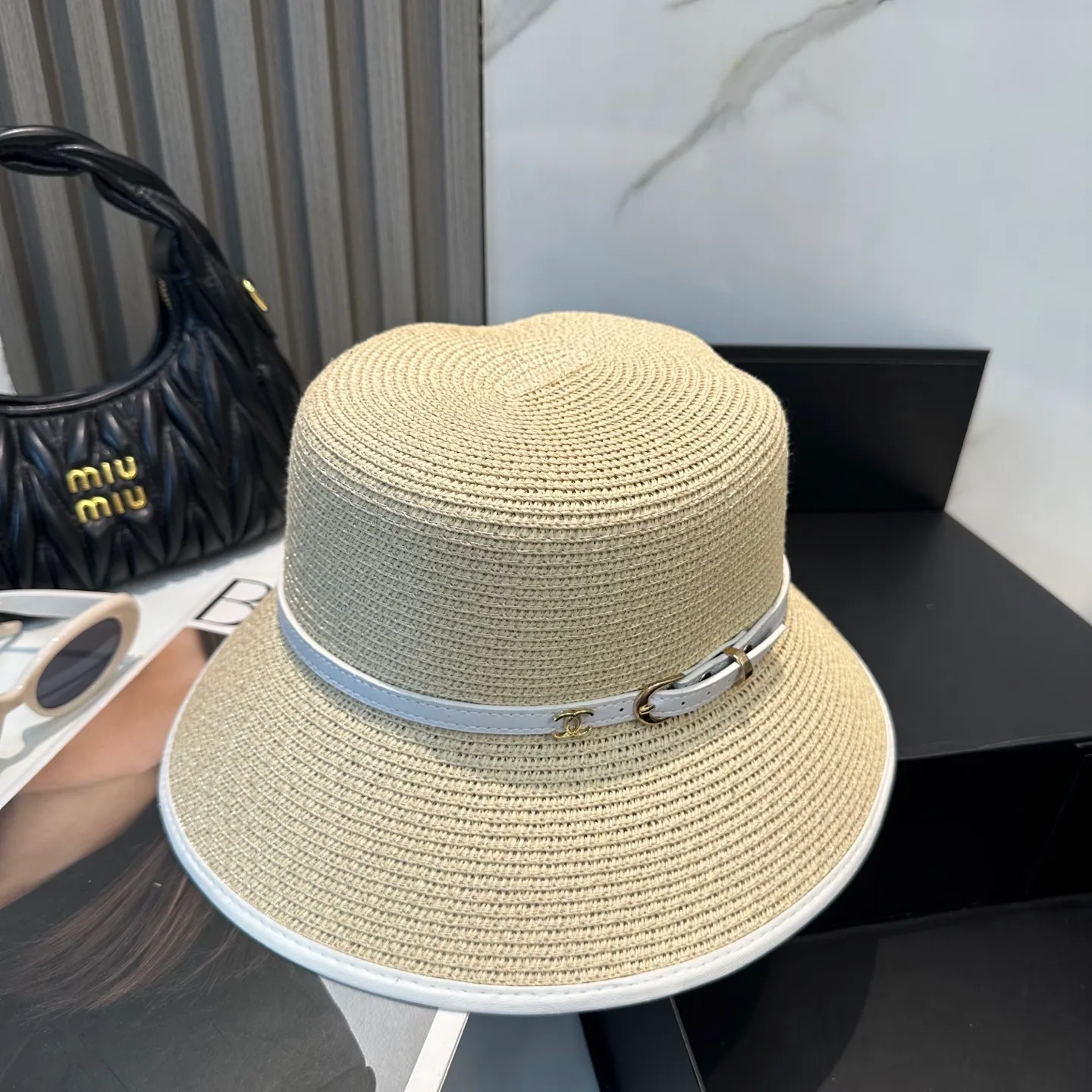 P80 Chanel 2025 new straw hat, advanced customization, lady style, attention to detail, sun protection and UV protection in summer, a must-have for travel, versatile and good-looking