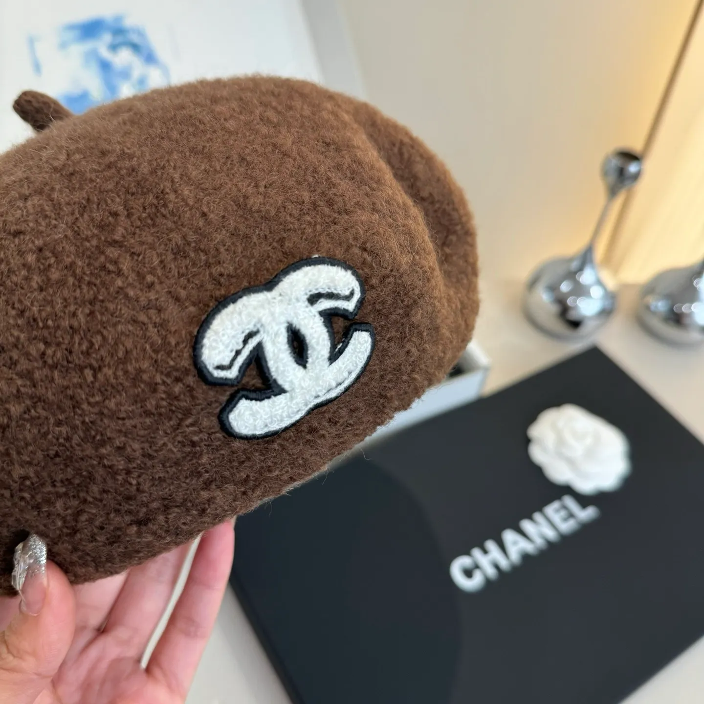 💰120¥ Chanel wool beret, pumpkin hat, 100% wool🦙 fabric, head circumference 57cm