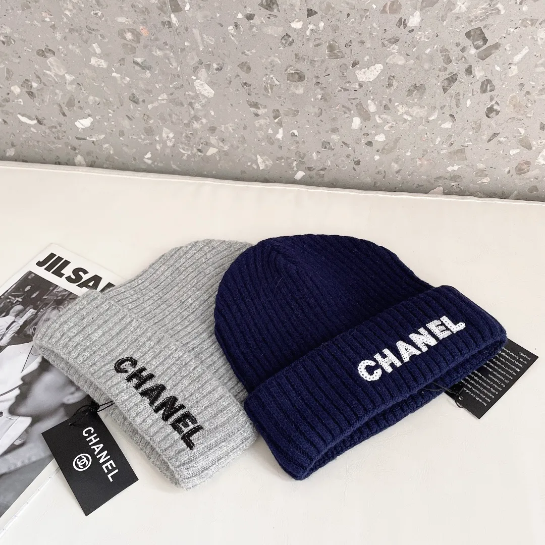 P70 CHANEL autumn and winter women's wool woven warm knitted hat, cashmere soft and waxy texture, authentic grade enjoyment! 1:1 customized, original label! High quality in stock!