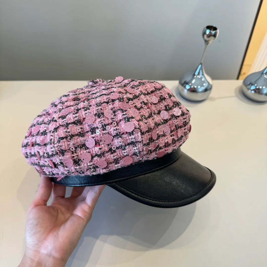 💰100¥ Chanel Chanel new duck-billed limpet, glitter peaked cap, spring and autumn new style, head circumference 57cm