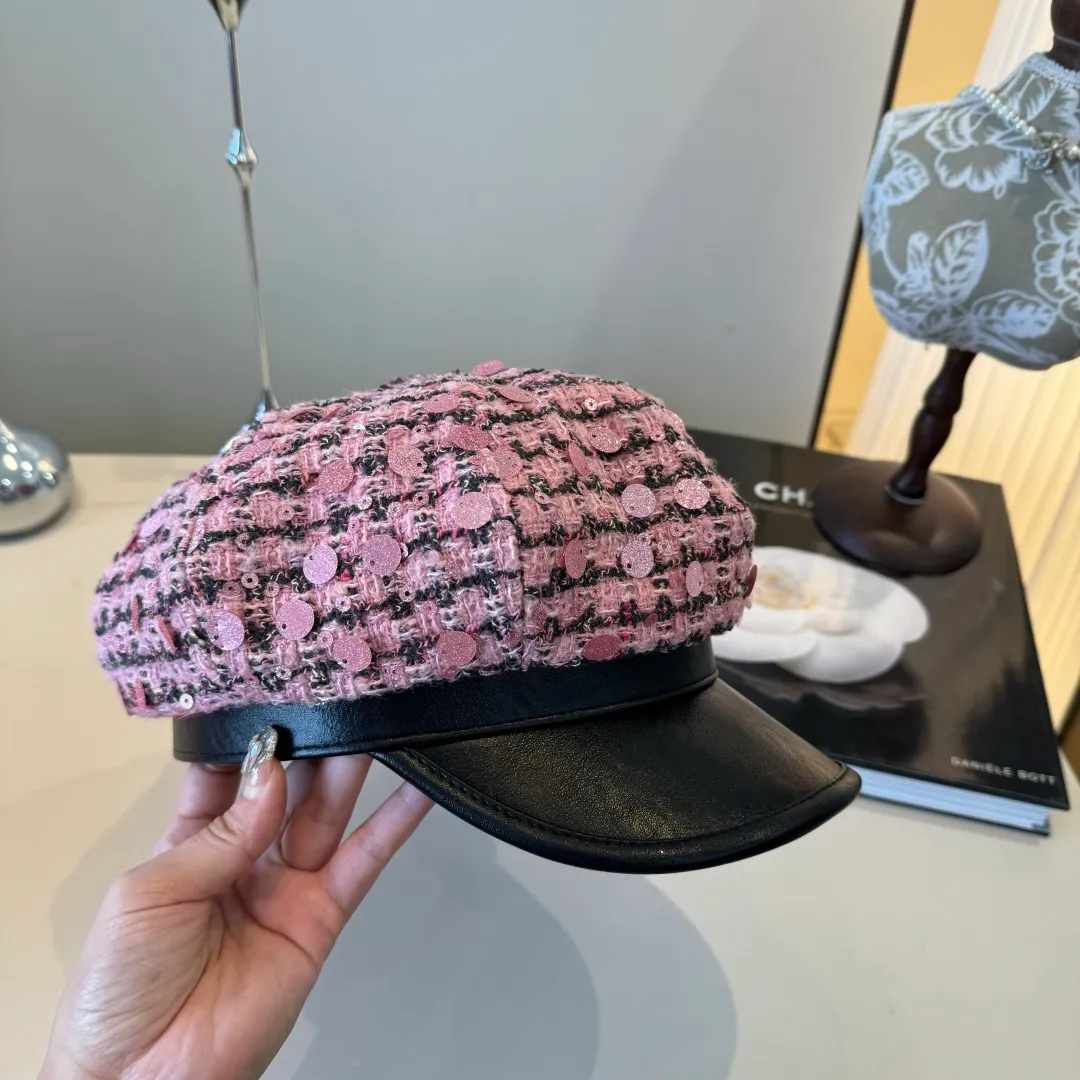 💰100¥ Chanel Chanel new duck-billed limpet, glitter peaked cap, spring and autumn new style, head circumference 57cm