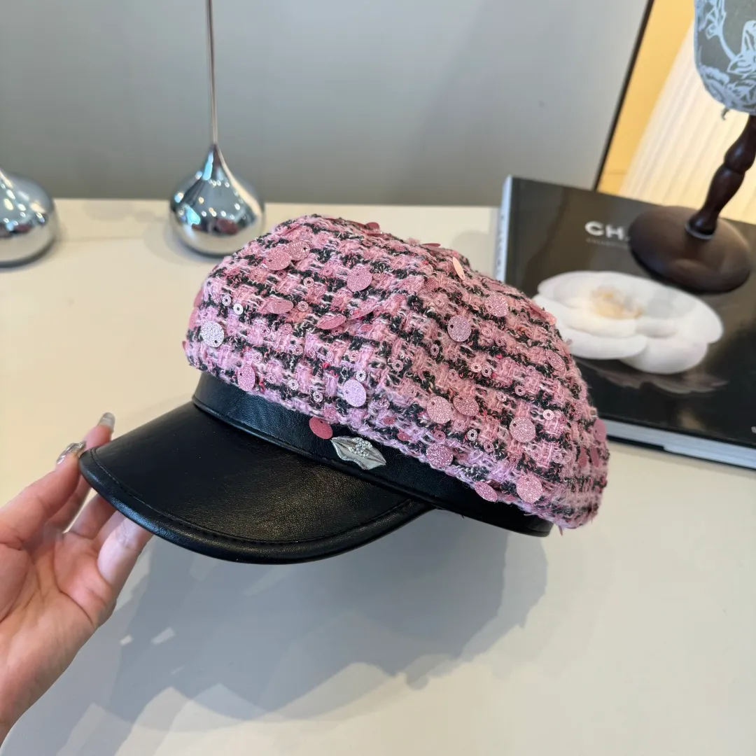 💰100¥ Chanel Chanel new duck-billed limpet, glitter peaked cap, spring and autumn new style, head circumference 57cm