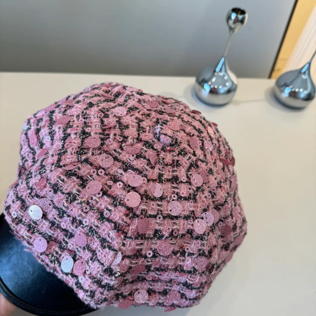 💰100¥ Chanel Chanel new duck-billed limpet, glitter peaked cap, spring and autumn new style, head circumference 57cm