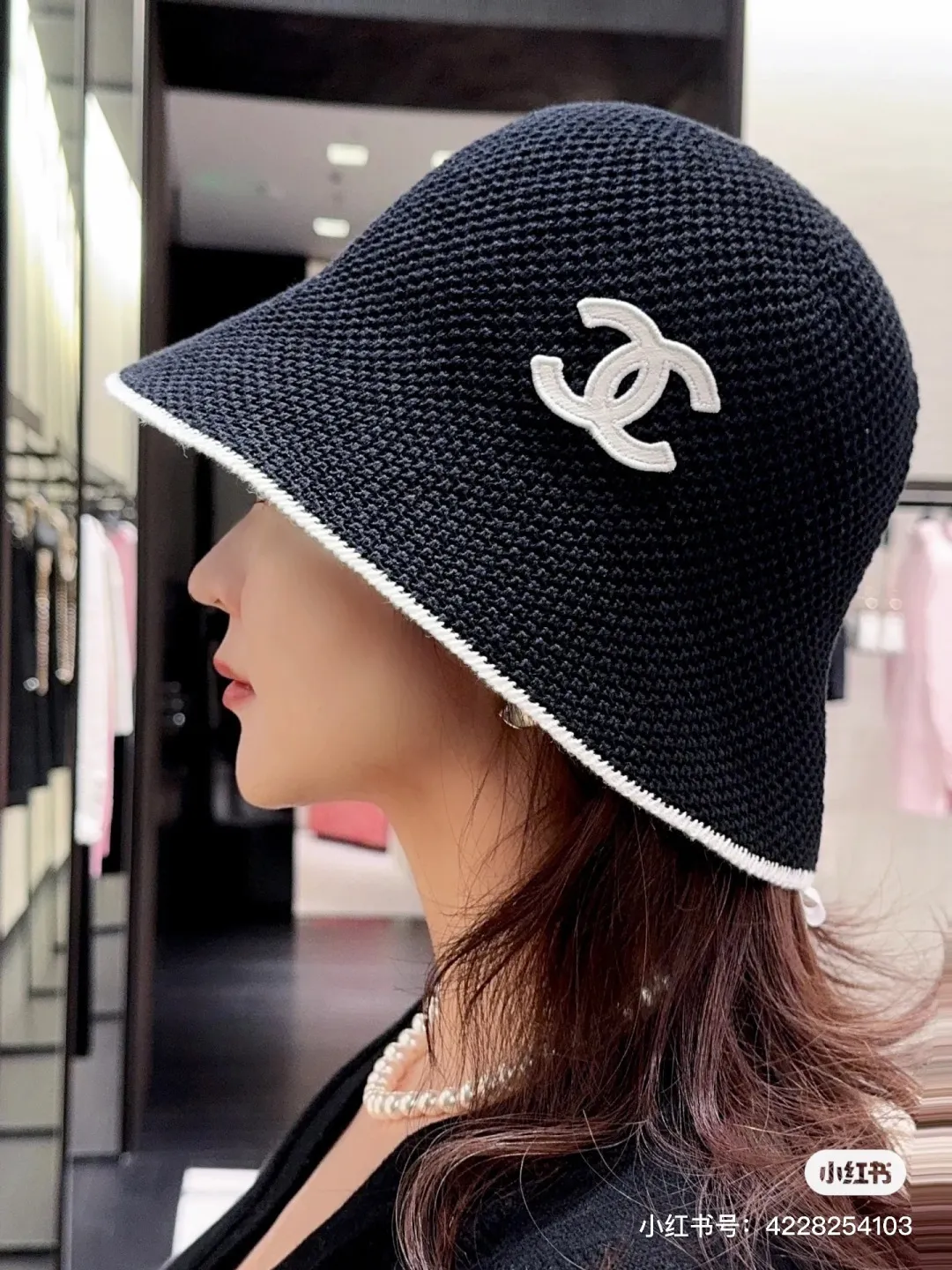 💰80¥ Chanel bucket hat, knitted clutch hat, head circumference 57cm