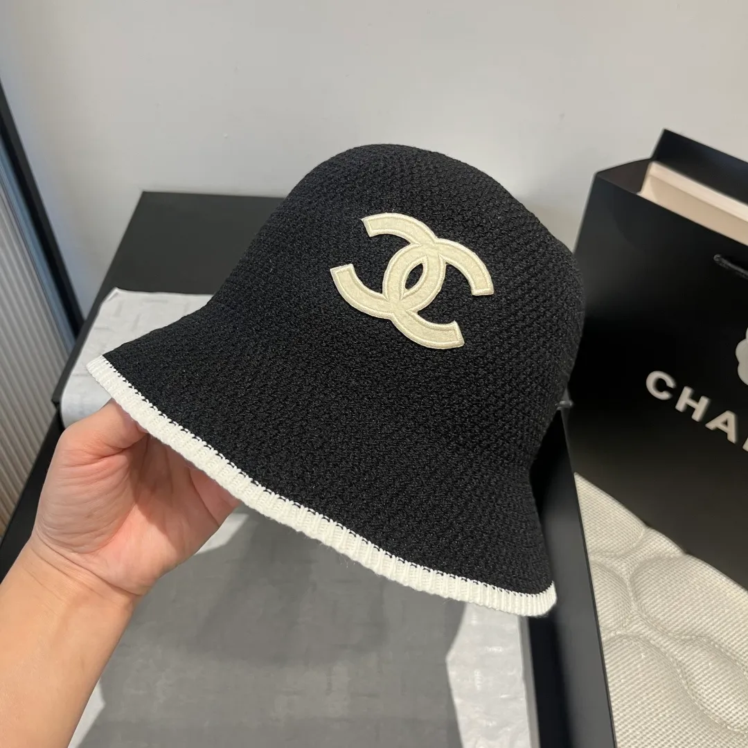 💰80¥ Chanel bucket hat, knitted clutch hat, head circumference 57cm