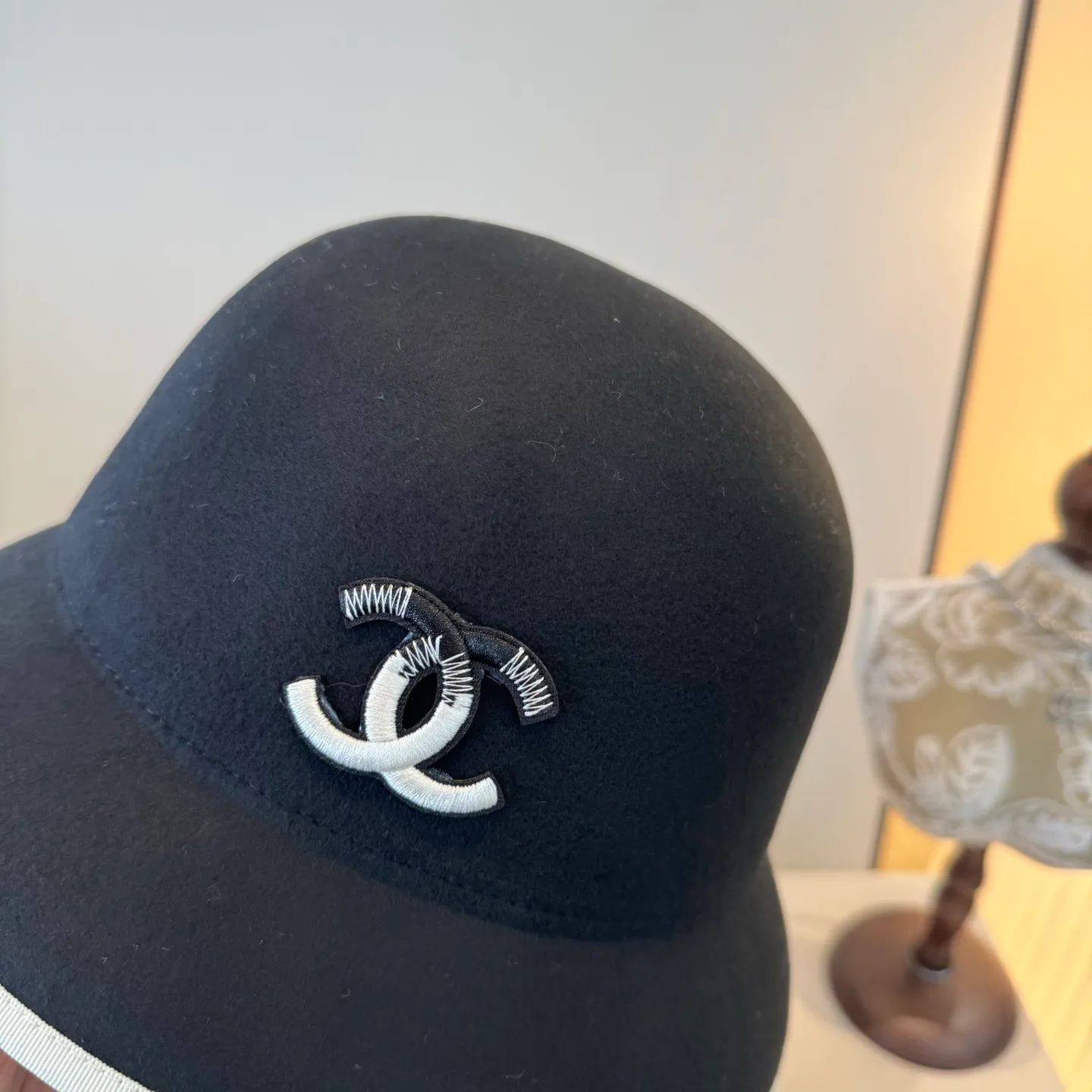 💰180¥ Chanel basin hat, 100% wool fabric 🦙%, head circumference 57cm