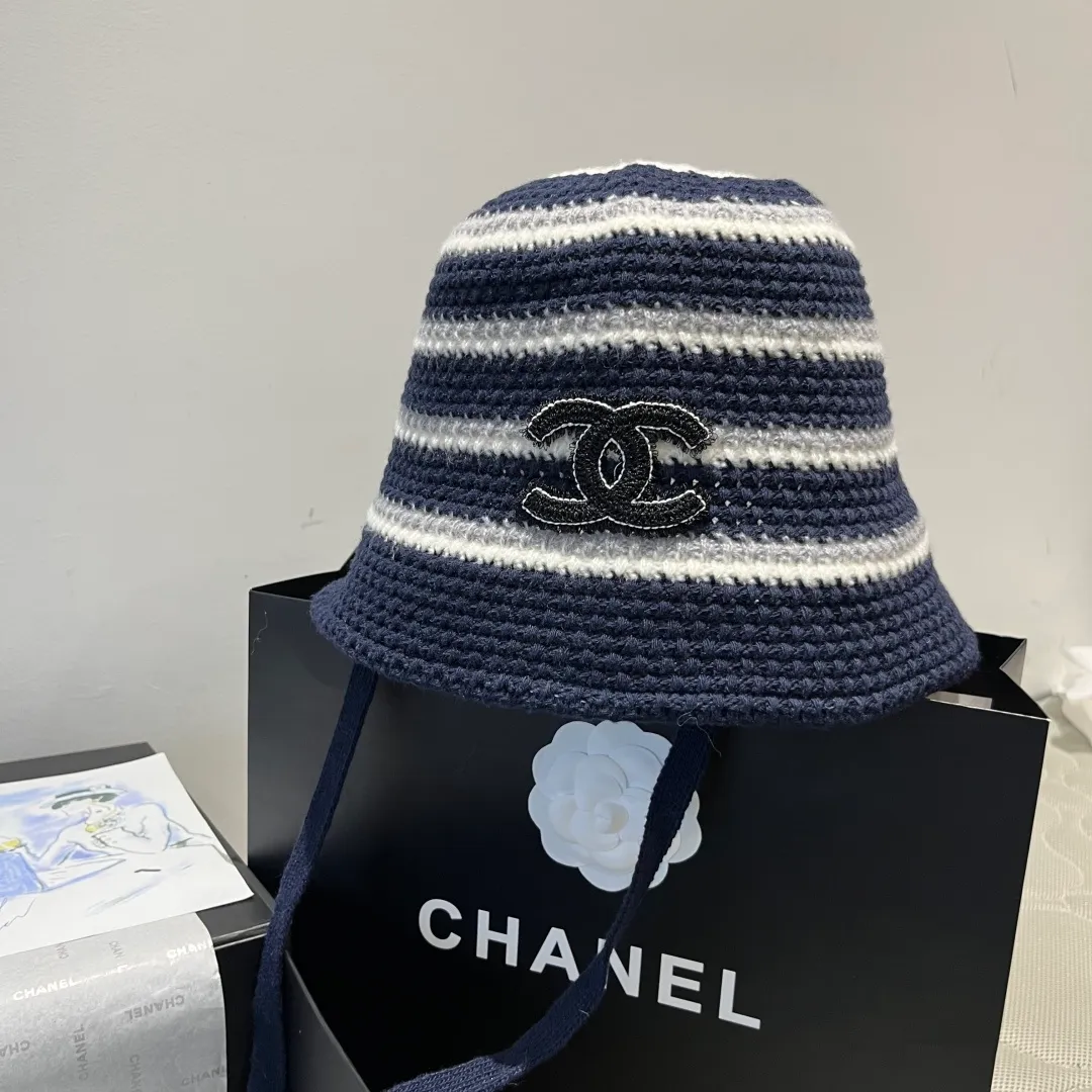 💰90¥ Chanel new knitted bucket hat, head circumference 57cm