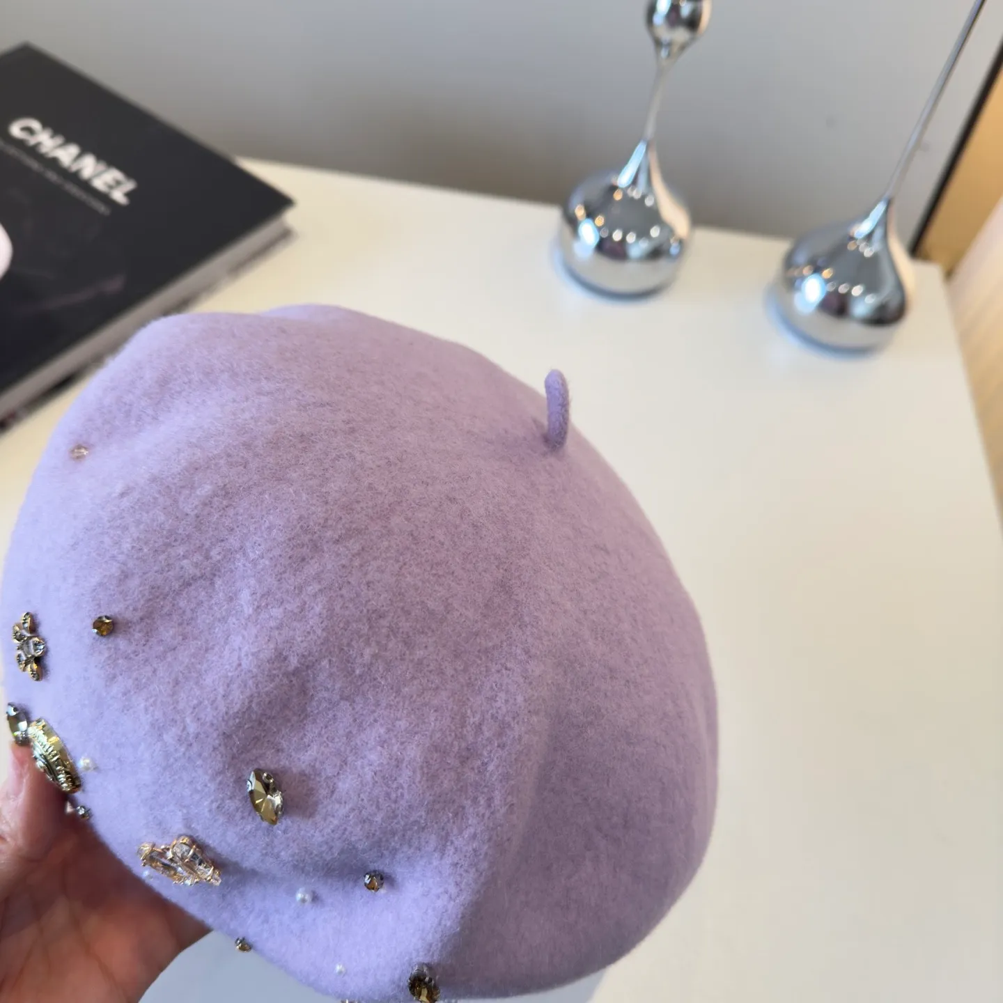 💰120¥ Chanel new wool beret, 100% wool🦙 fabric, head circumference 57cm