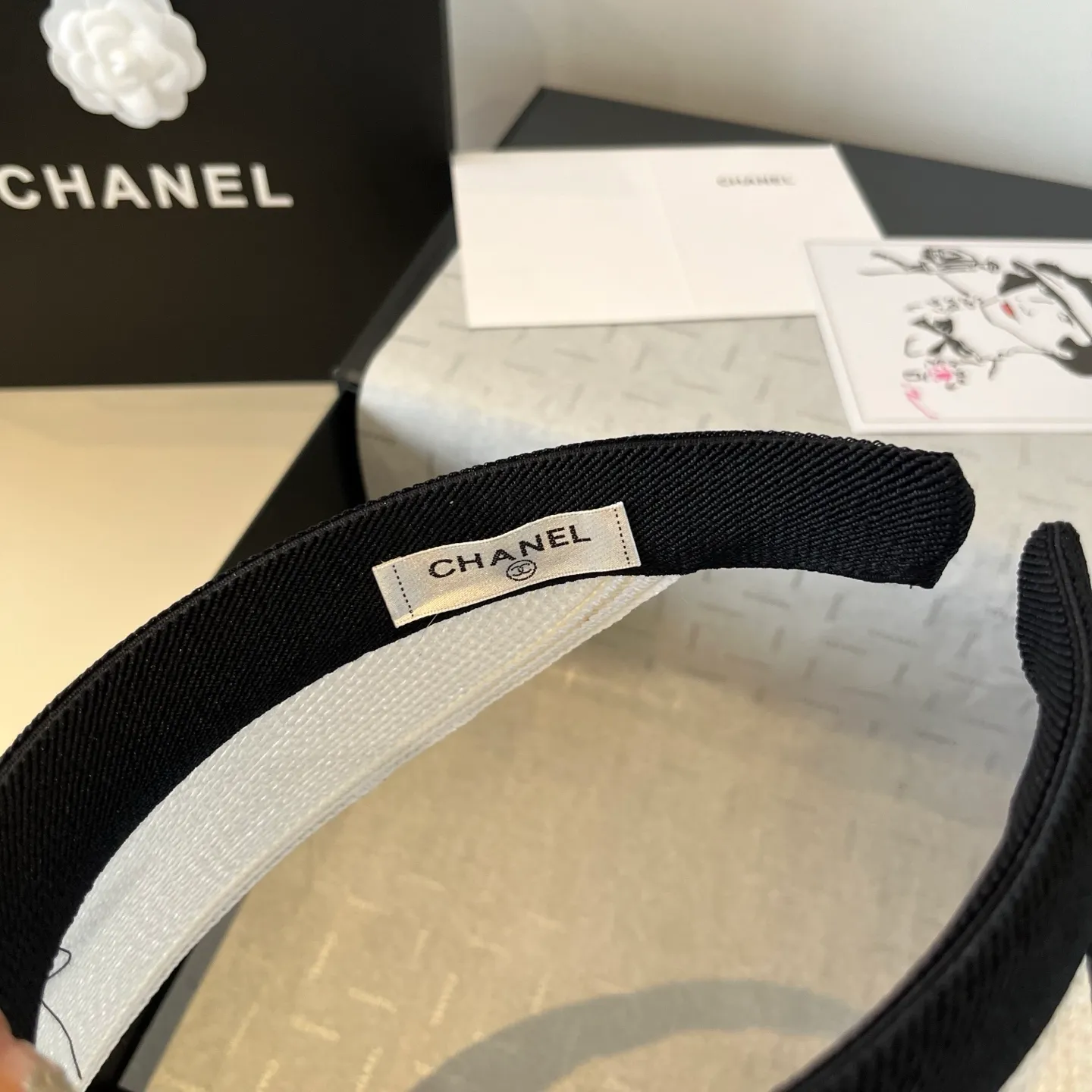 💰90¥ Chanel Chanel headband sun hat empty top straw hat