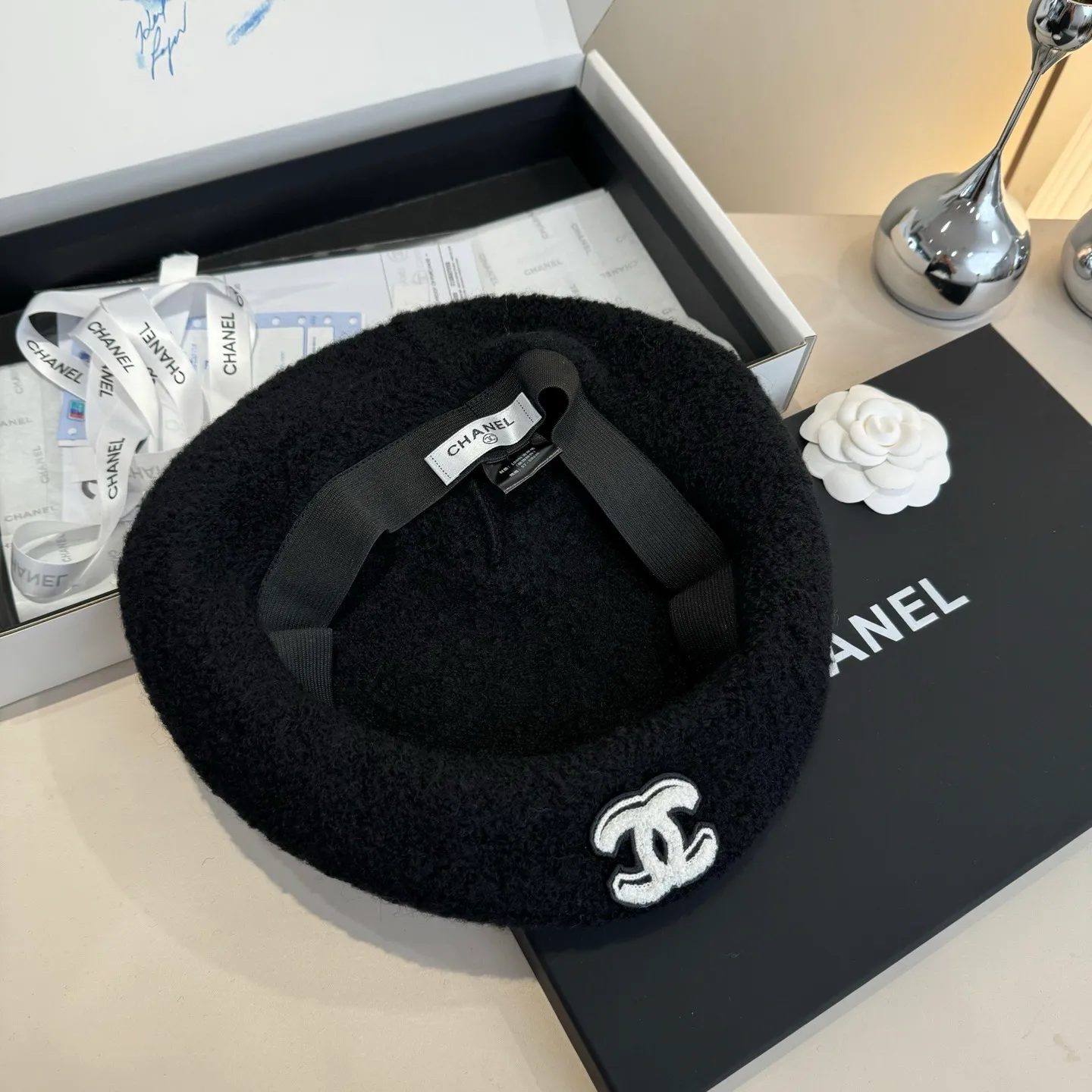 💰120¥ Chanel wool beret, pumpkin hat, 100% wool🦙 fabric, head circumference 57cm