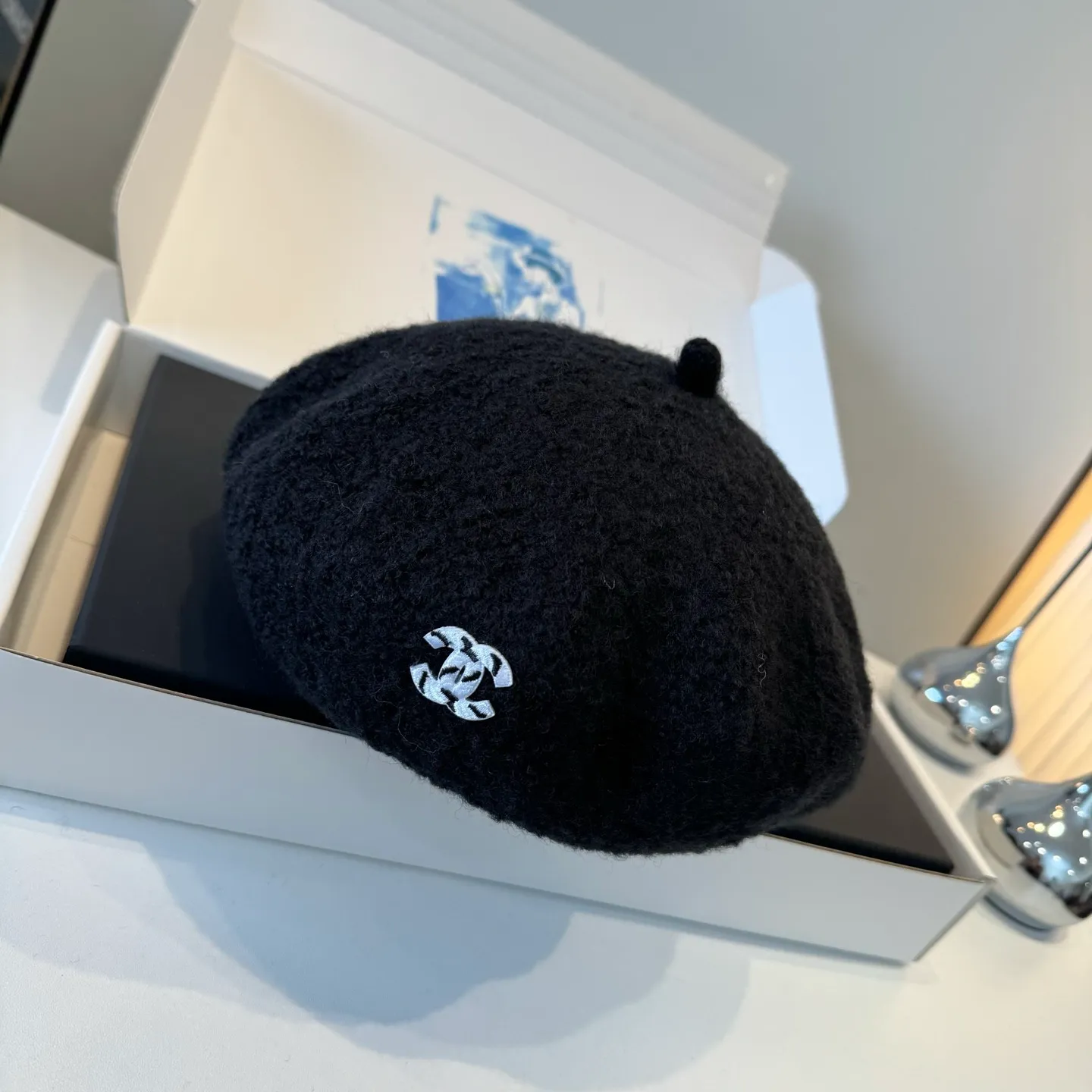 💰100¥ Chanel new cashmere beret, head circumference 57cm