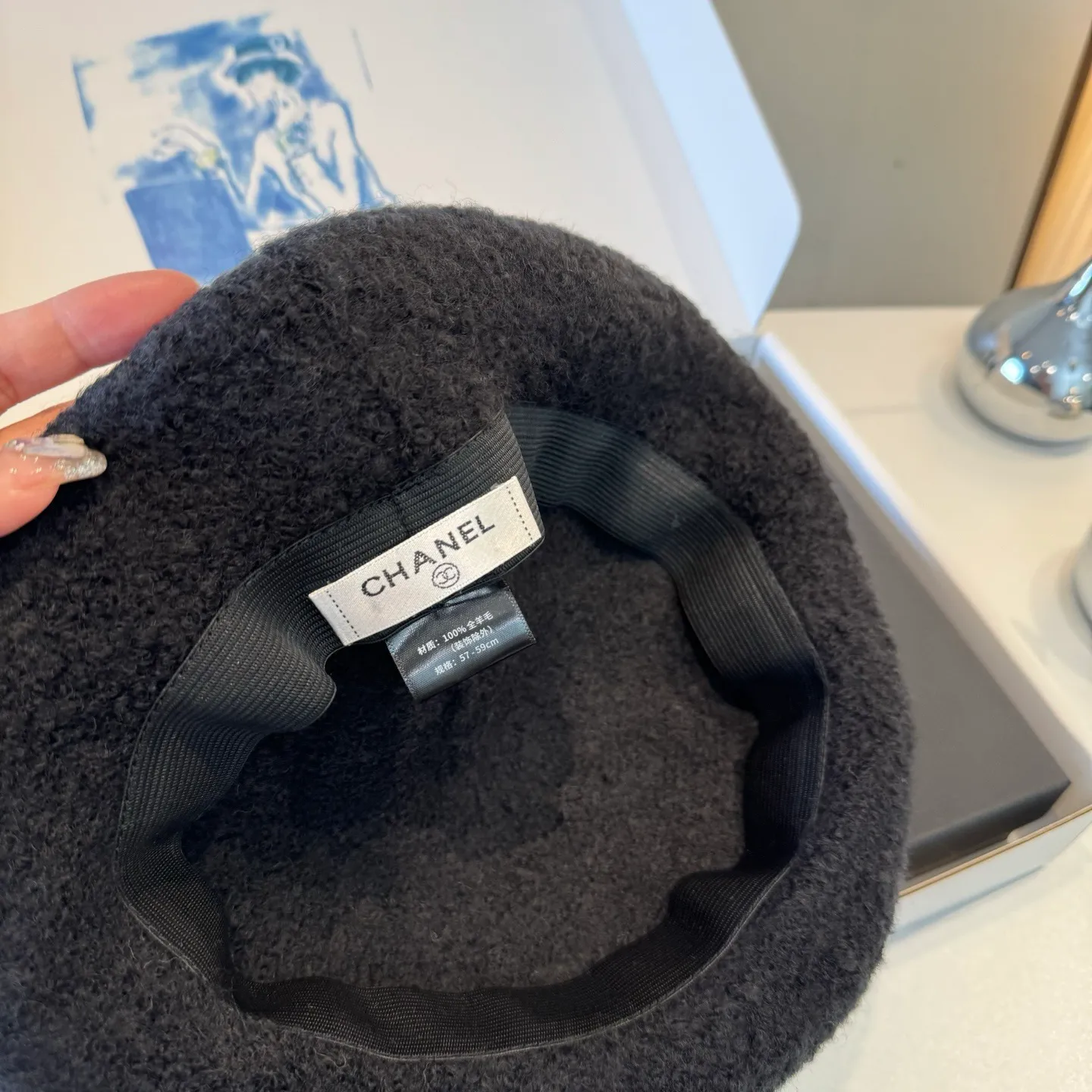 💰100¥ Chanel new cashmere beret, head circumference 57cm