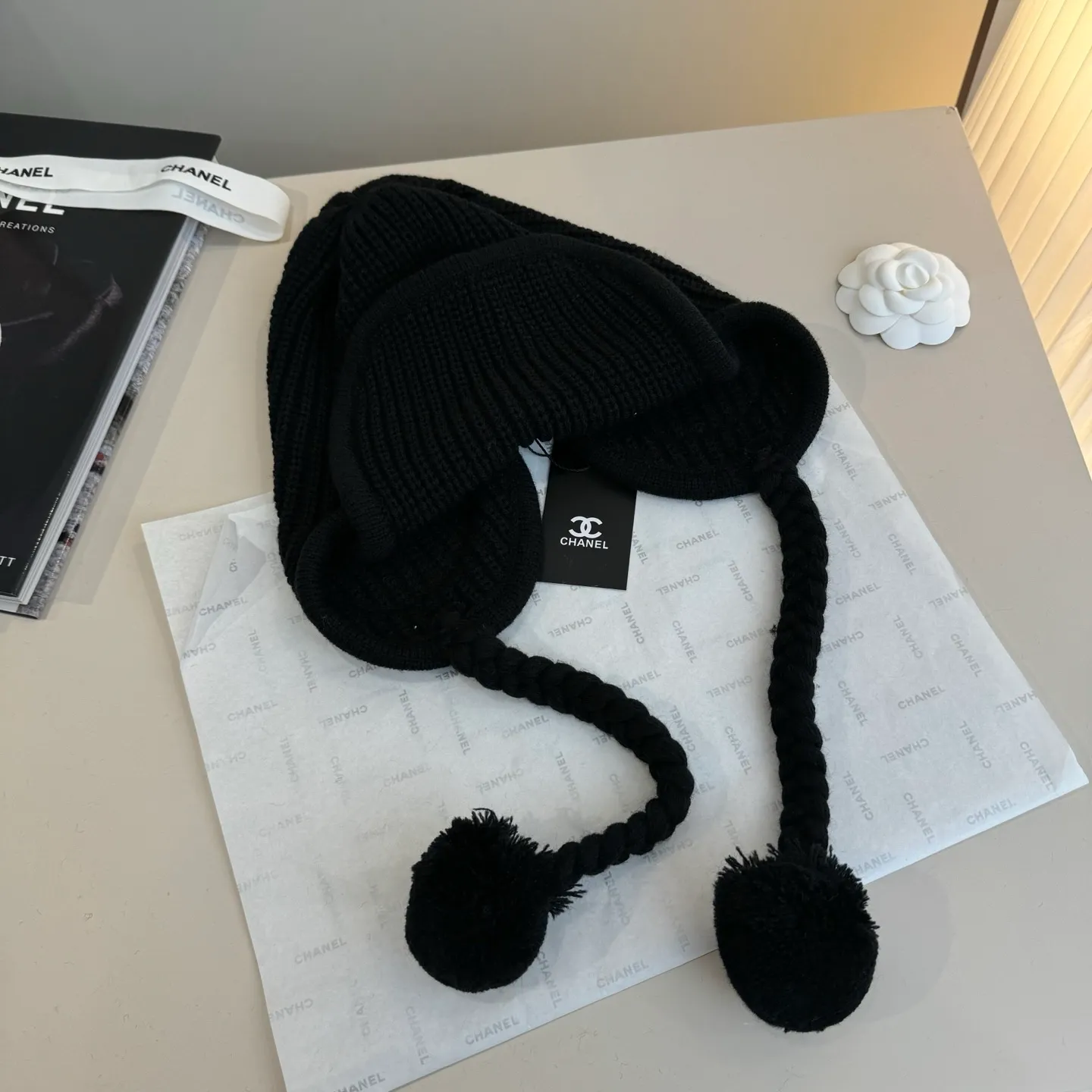 💰90¥ Chanel knitted beanie, ear protection hat