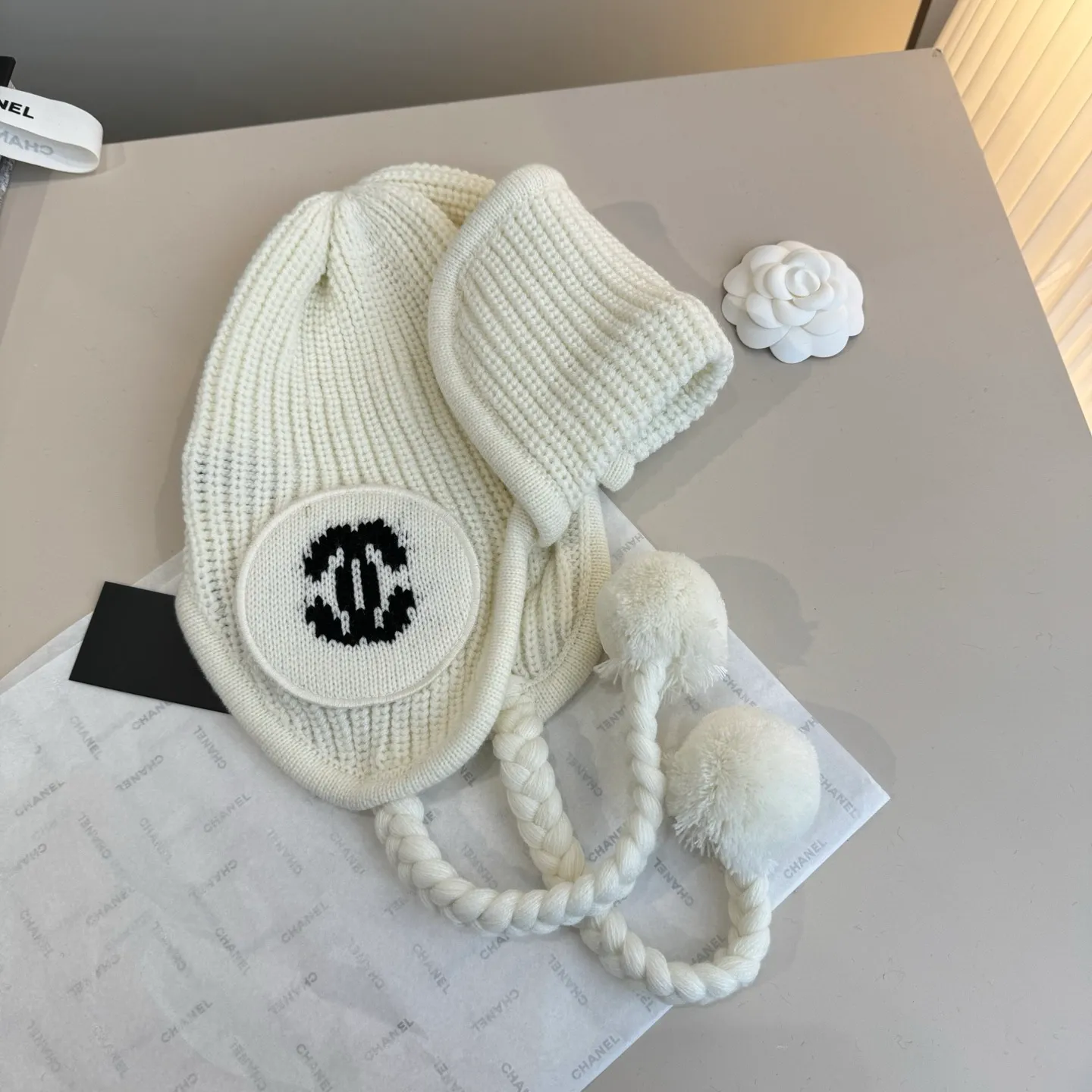 💰90¥ Chanel knitted beanie, ear protection hat