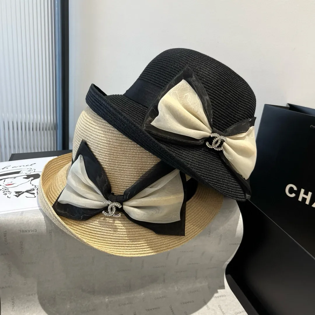 💰160¥ Chanel curled straw hat, head circumference 57cm