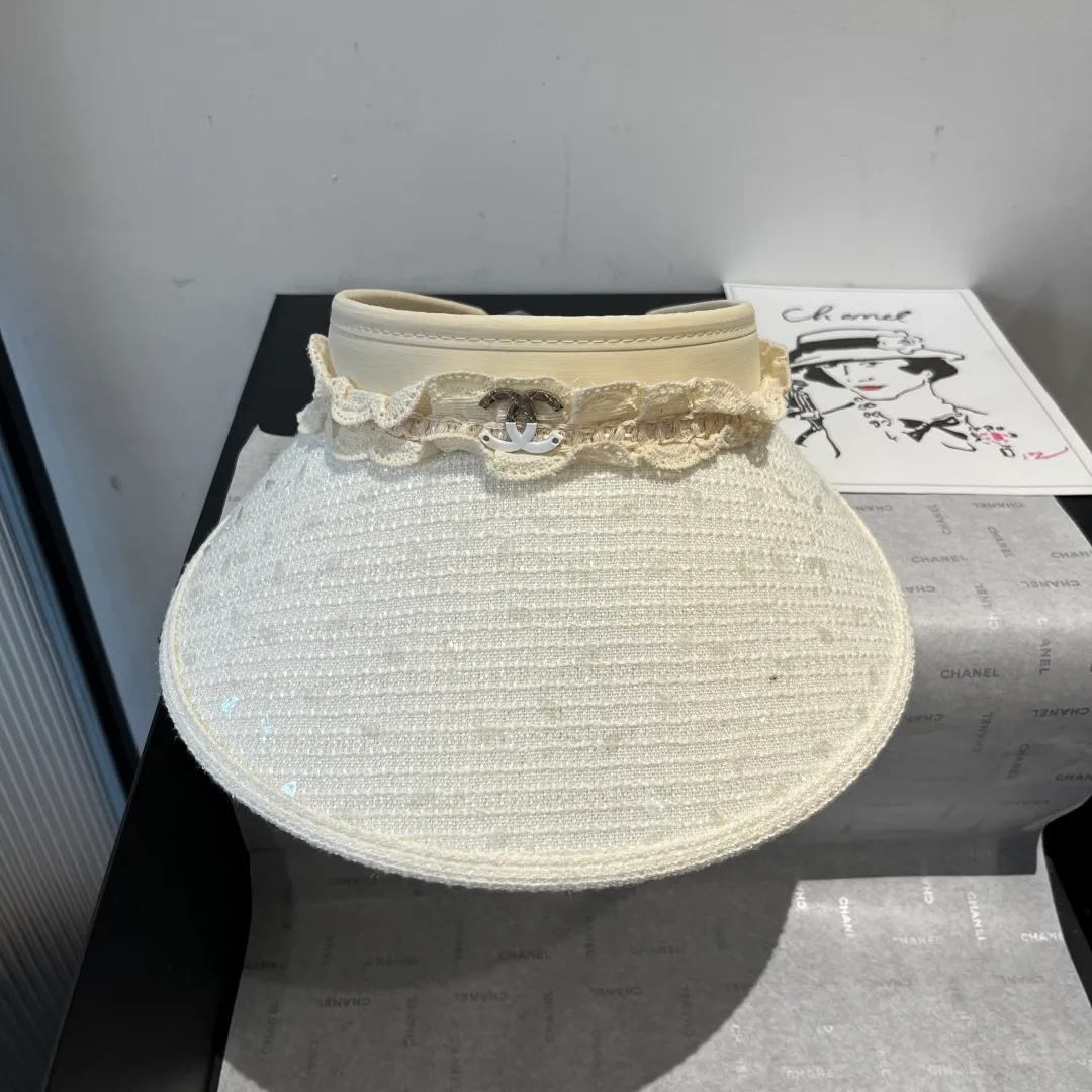 💰100¥ Chanel Chanel empty top sun hat, headband sun hat, head circumference 57cm