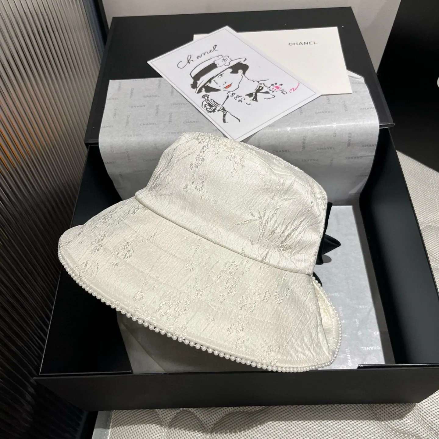 💰130¥ Chanel Chanel high-end bow bucket hat, sun hat, spring and autumn new style, head circumference 57cm