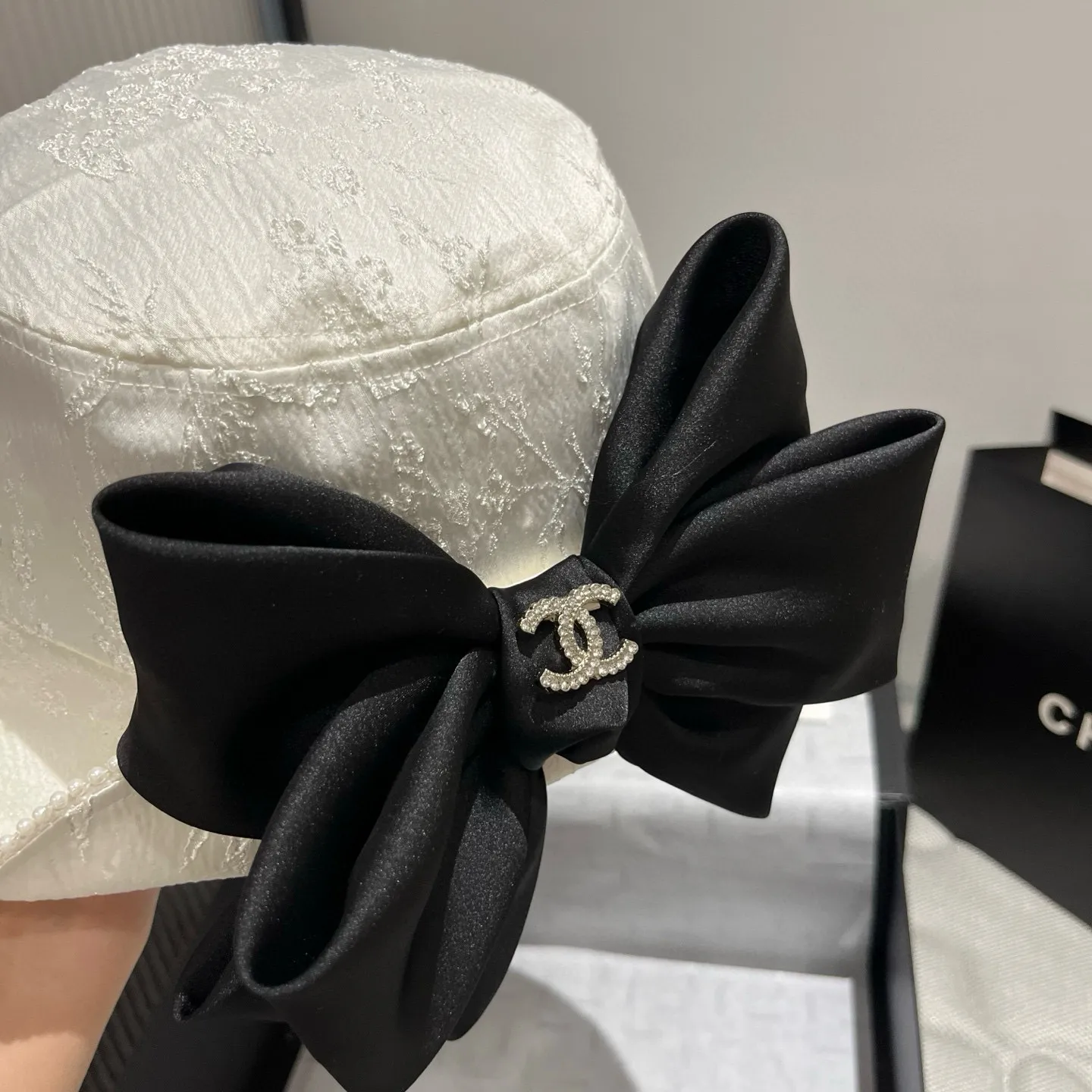 💰130¥ Chanel Chanel high-end bow bucket hat, sun hat, spring and autumn new style, head circumference 57cm
