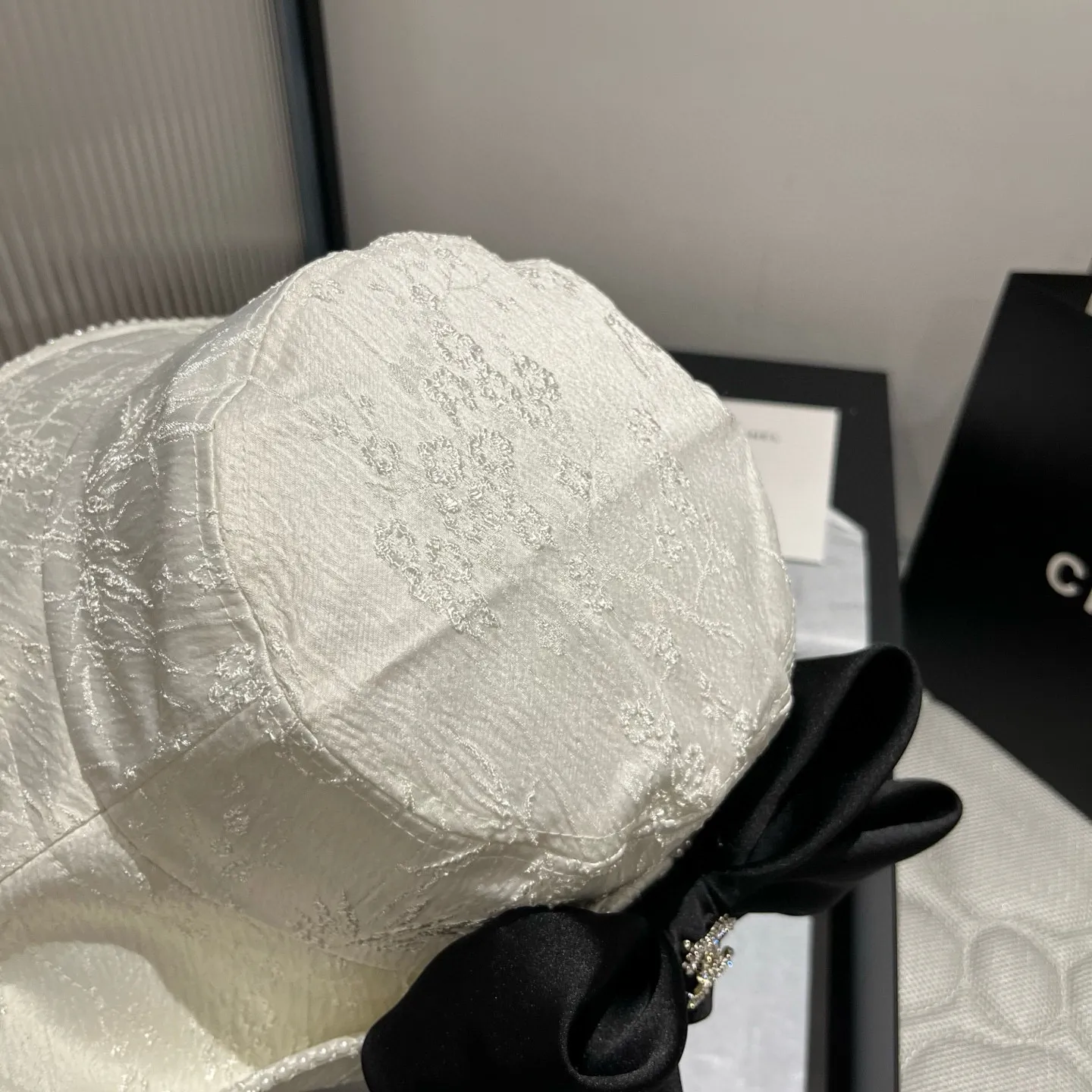 💰130¥ Chanel Chanel high-end bow bucket hat, sun hat, spring and autumn new style, head circumference 57cm
