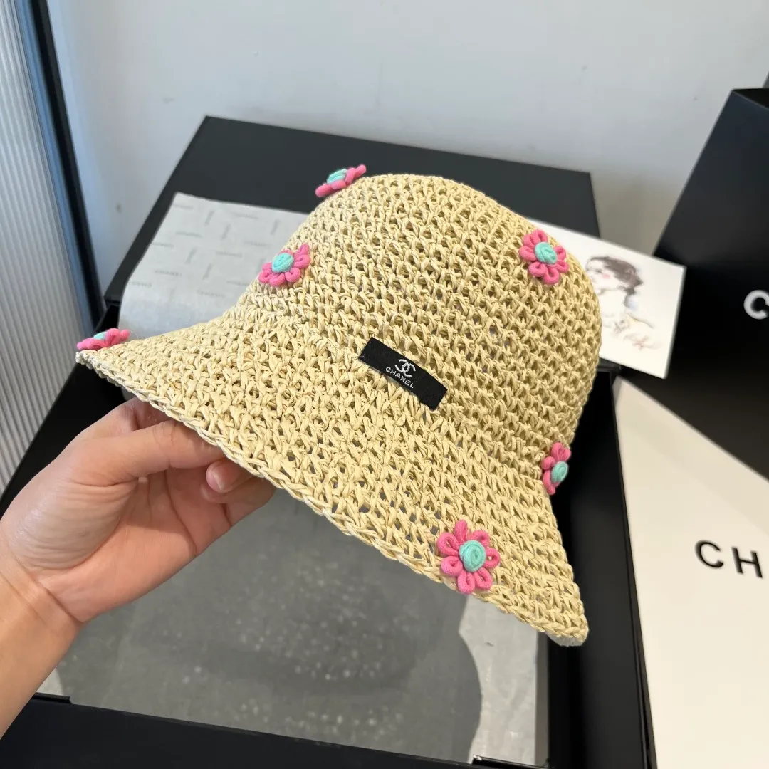 💰110¥ Chanel straw hat, straw hat, foldable