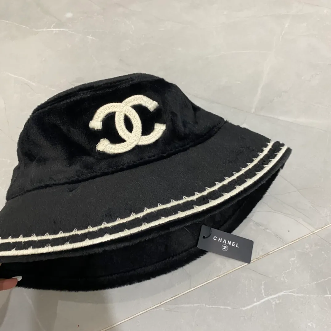 Special batch 66 Chanel 2022 autumn and winter new rabbit velvet bucket hat, simple and versatile, a must-have for autumn and winter clothing, head circumference 57cm