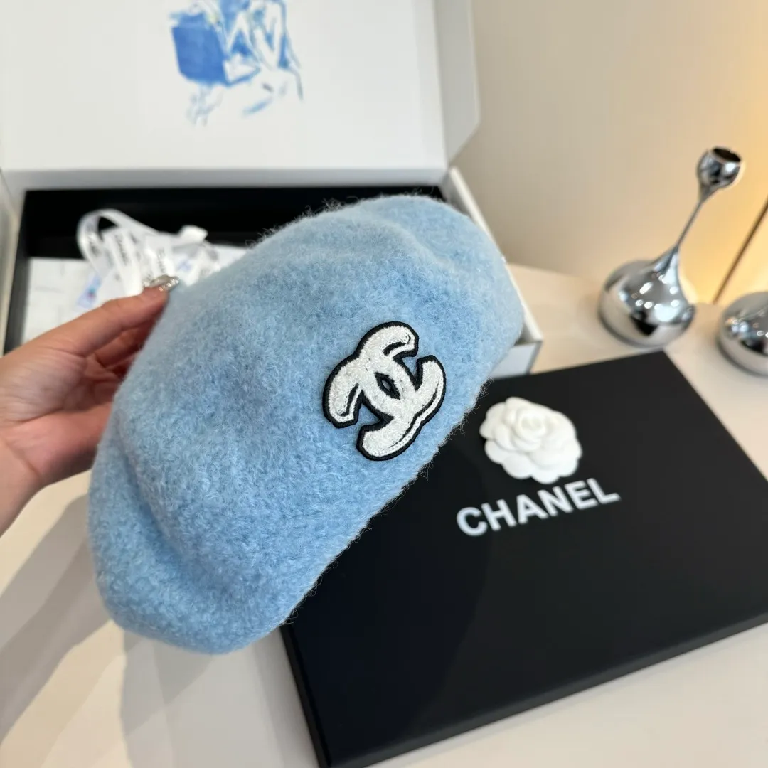 💰120¥ Chanel wool beret, pumpkin hat, 100% wool🦙 fabric, head circumference 57cm