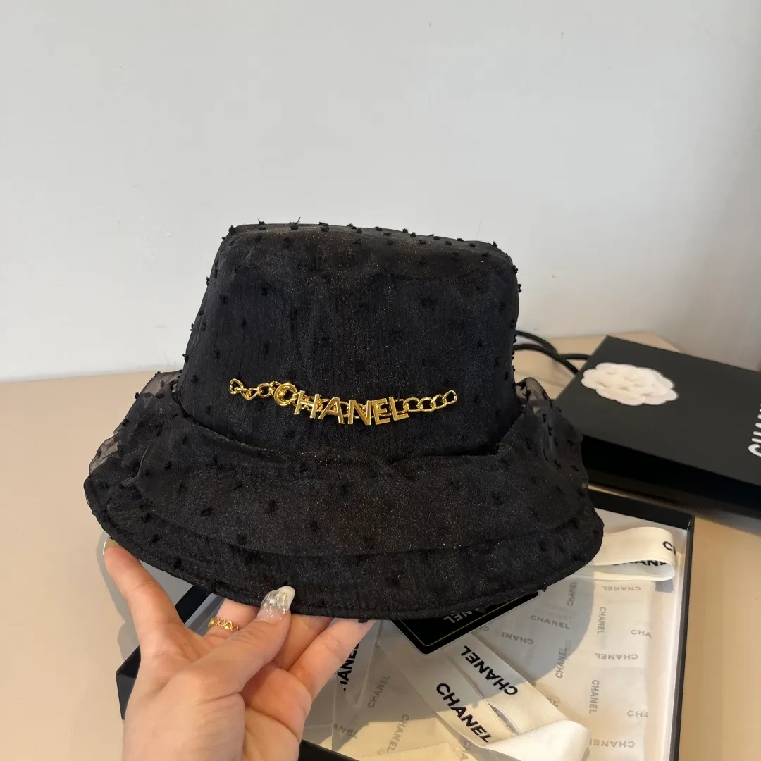 💰120¥ Chanel organza bucket hat, lightweight sun hat, head circumference 57cm