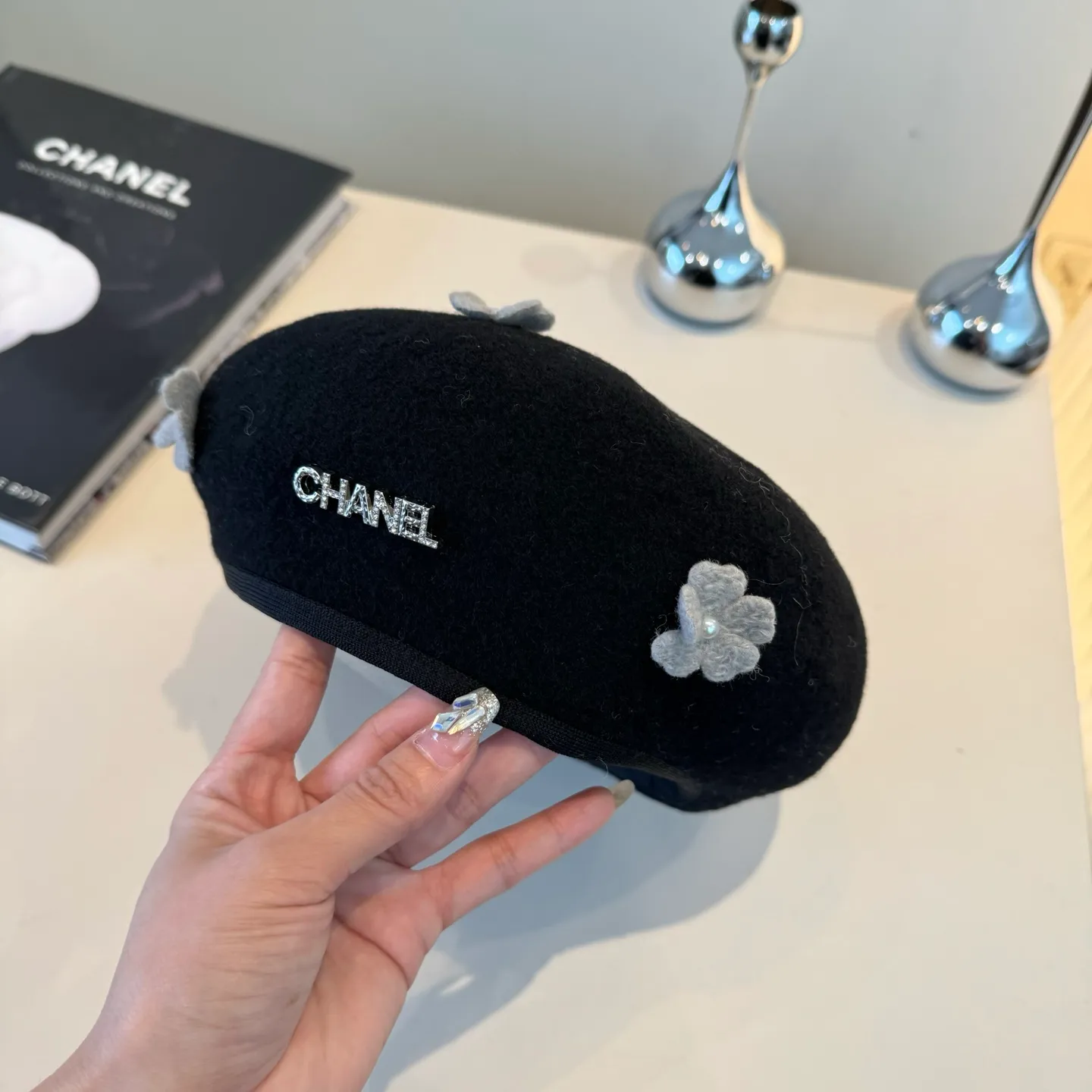 💰130¥ Chanel new wool beret, 100% wool🦙 fabric, head circumference 57cm