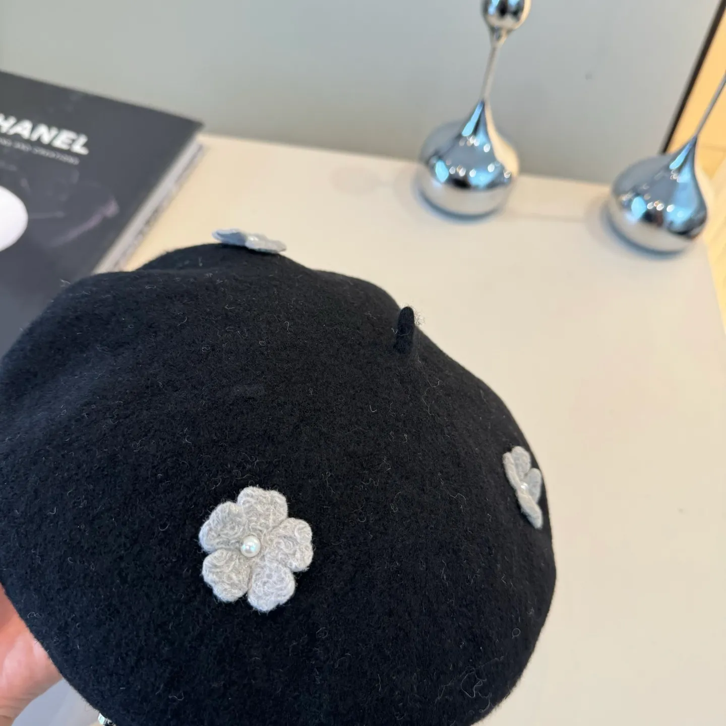 💰130¥ Chanel new wool beret, 100% wool🦙 fabric, head circumference 57cm