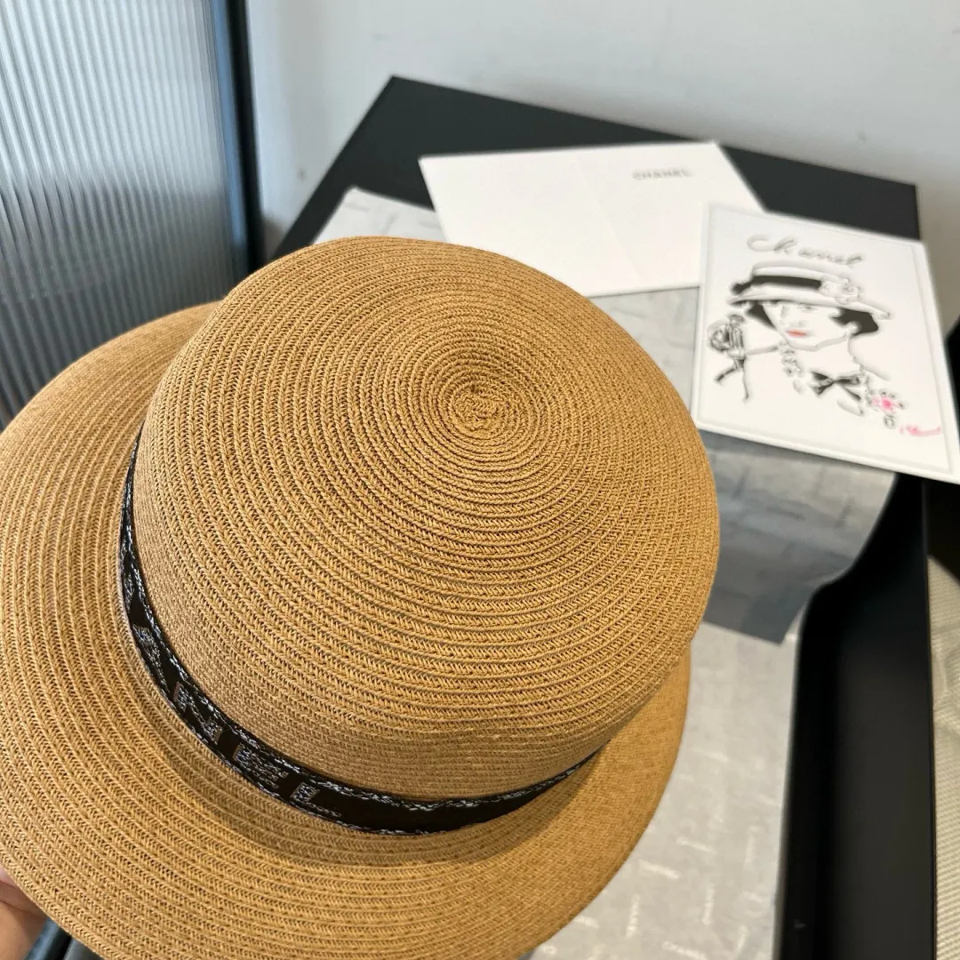 💰170¥ Chanel new straw hat, lady style sun hat, head circumference 57cm