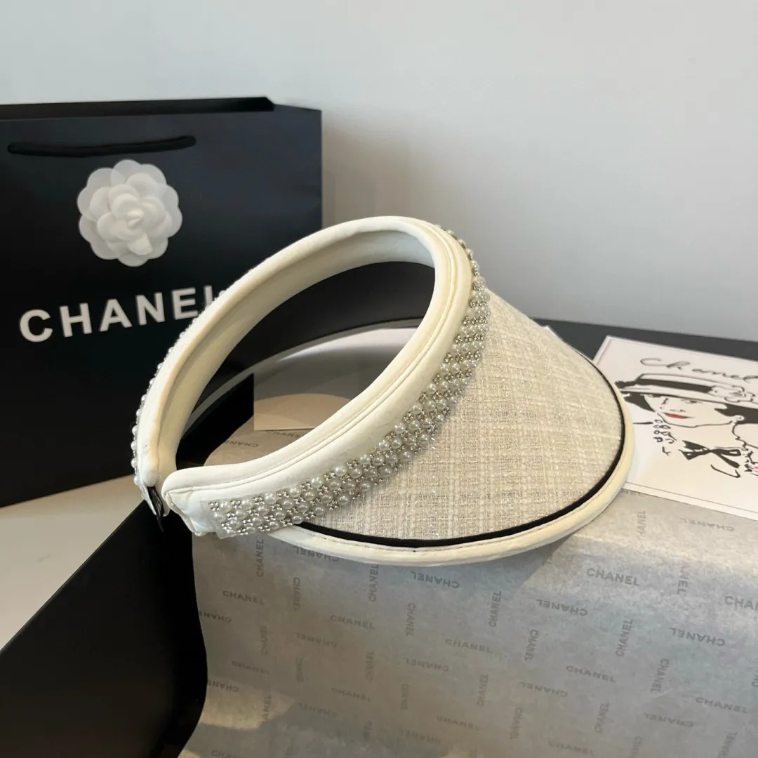 💰90¥ Chanel pearl headband, sun hat
