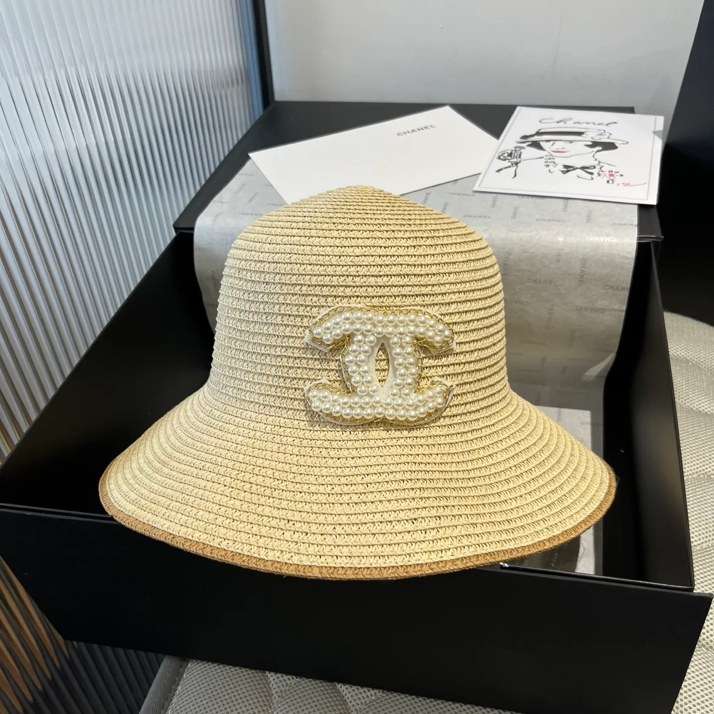 💰120¥ Chanel new straw hat, lady style, head circumference 57cm