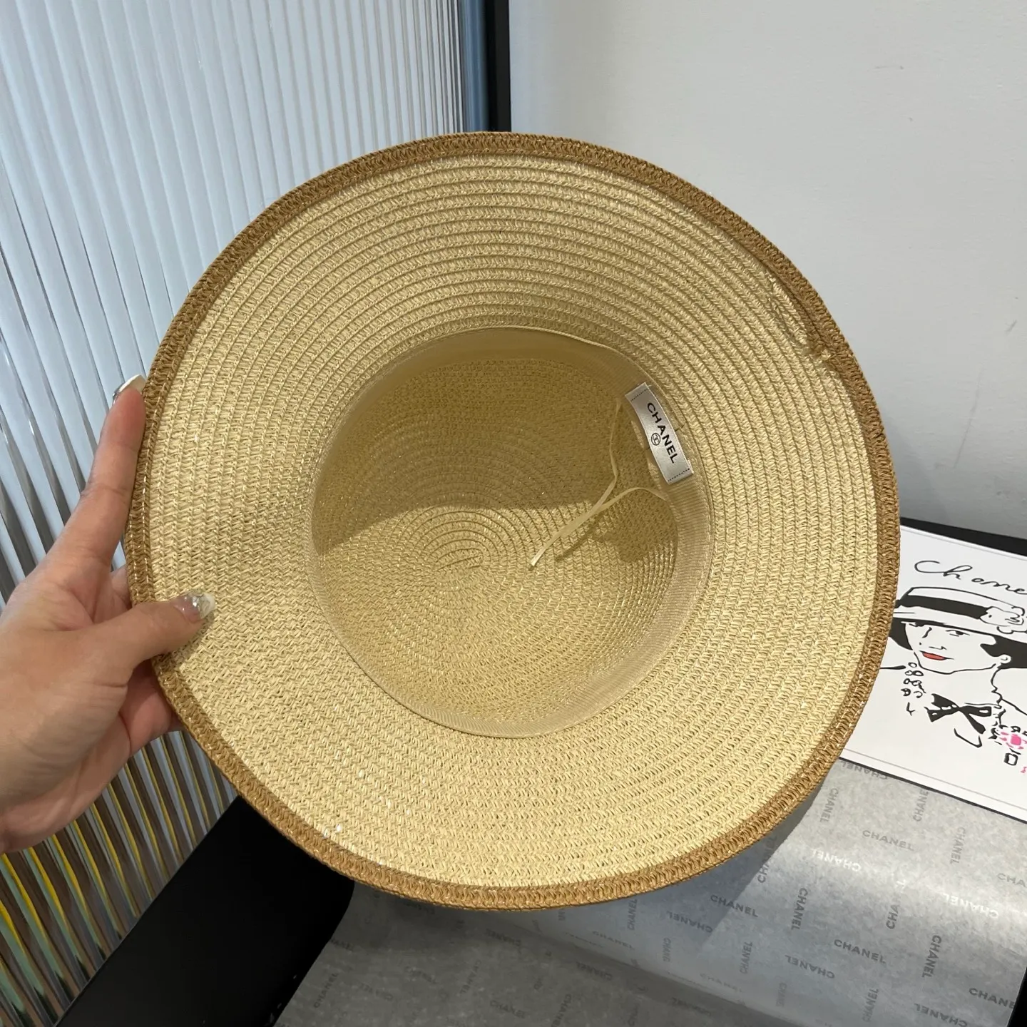 💰120¥ Chanel new straw hat, lady style, head circumference 57cm