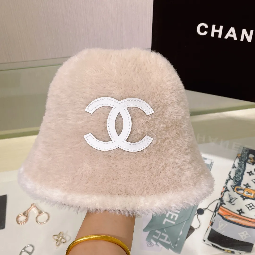 P60💛 Comes with dust bag [CHANEL Chanel] 2023 autumn and winter small fragrance style plush fisherman hat, Korean style design ~ a must-have