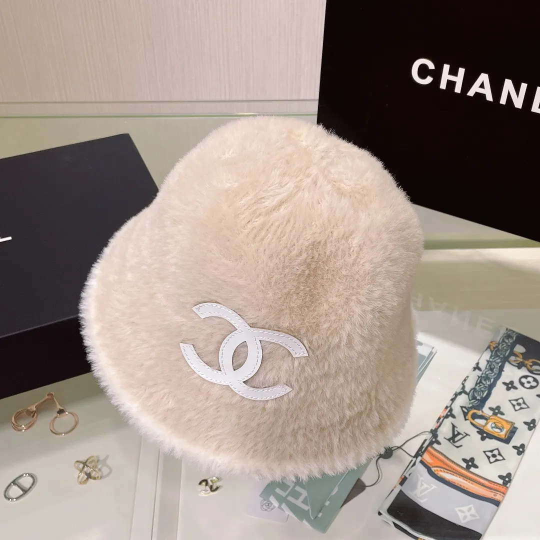 P60💛 Comes with dust bag [CHANEL Chanel] 2023 autumn and winter small fragrance style plush fisherman hat, Korean style design ~ a must-have