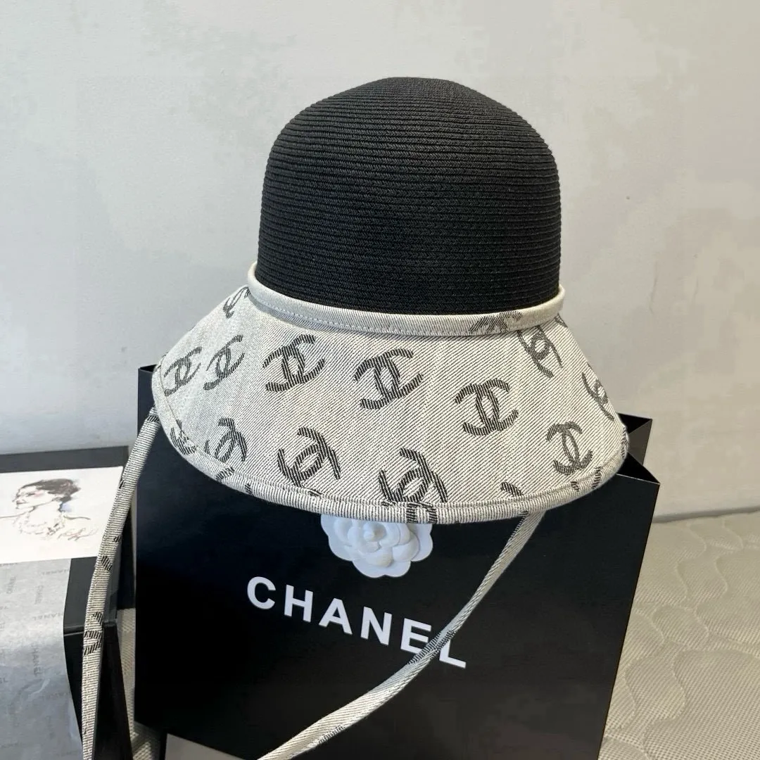 💰140¥ Chanel straw hat, advanced customization, head circumference 57cm.