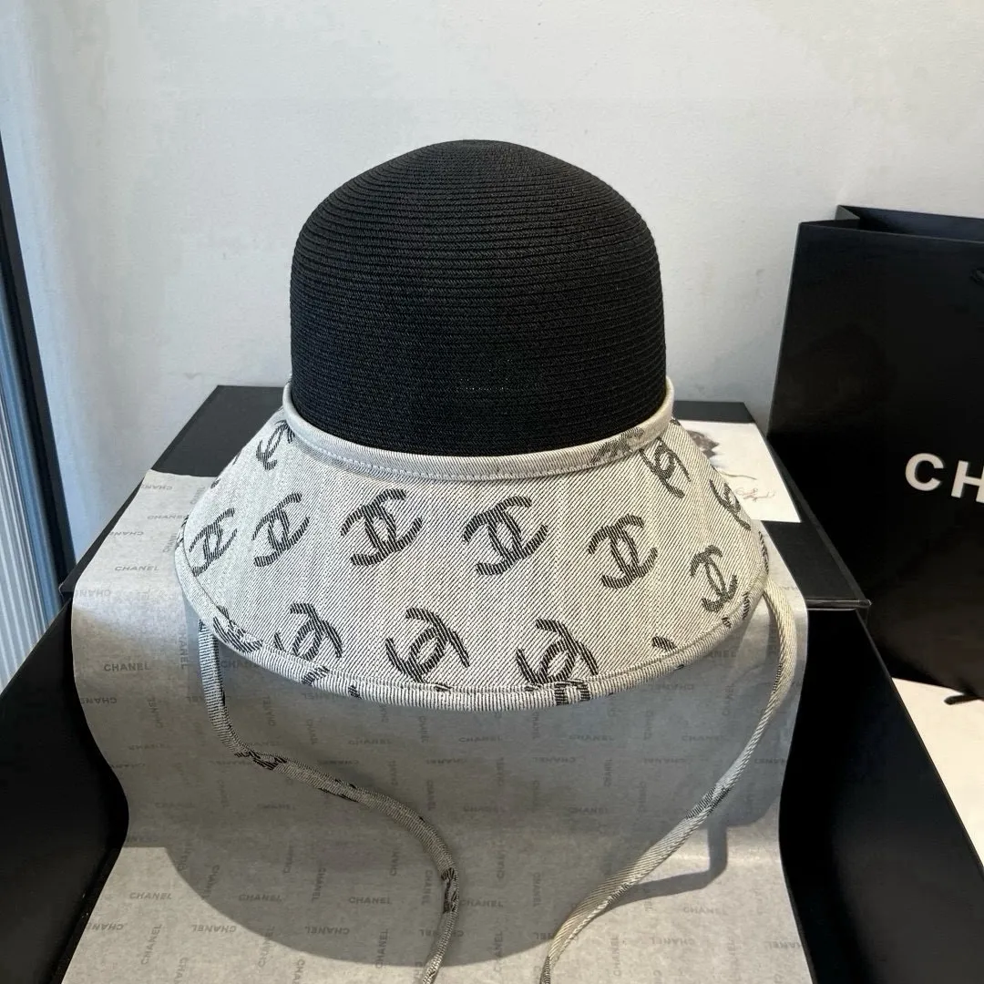 💰140¥ Chanel straw hat, advanced customization, head circumference 57cm.