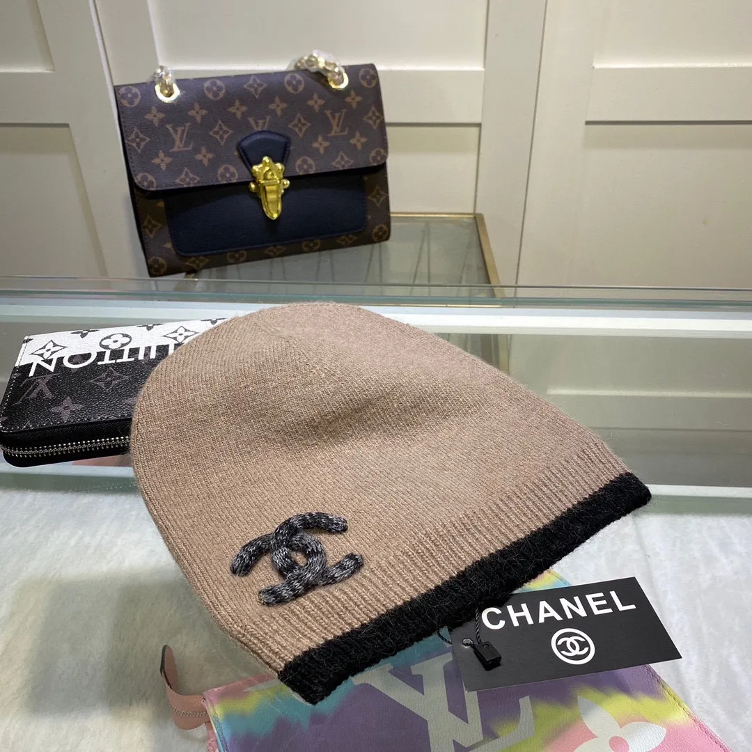 P60 comes with dust bag🌺【CHANEL】Official website classic style, 70% wool, 30% rabbit fur knitted hat! Xiaohongshu, recommended by major internet celebrities! Thicker and warmer, fashionable and popular🌸First-class texture, the best brand for keeping warm in autumn and winter, order now, limited quantity available