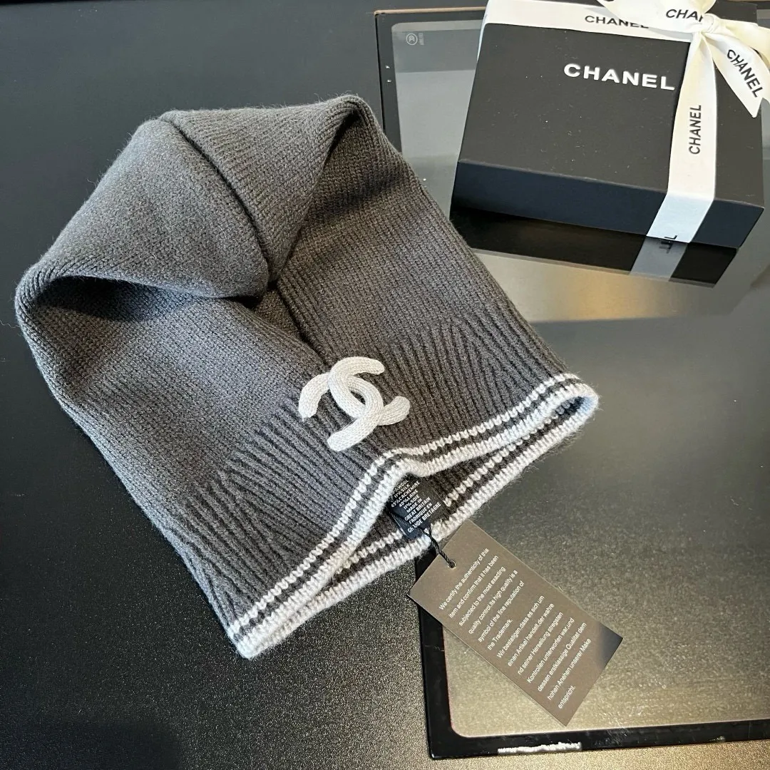 💰70¥ Chanel pullover woolen hat, dual-purpose hat and scarf, very cost-effective