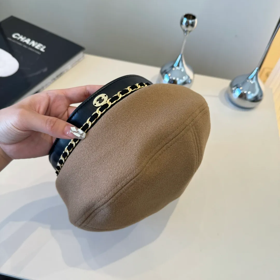 💰100¥ Chanel wool beret, small fragrant chain beret, head circumference 57cm