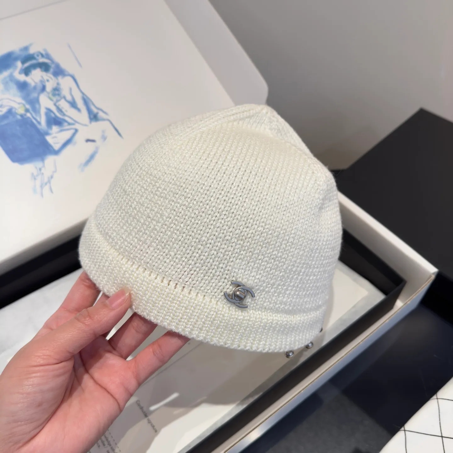 💰110¥ Chanel new knitted bucket hat, head circumference 57cm