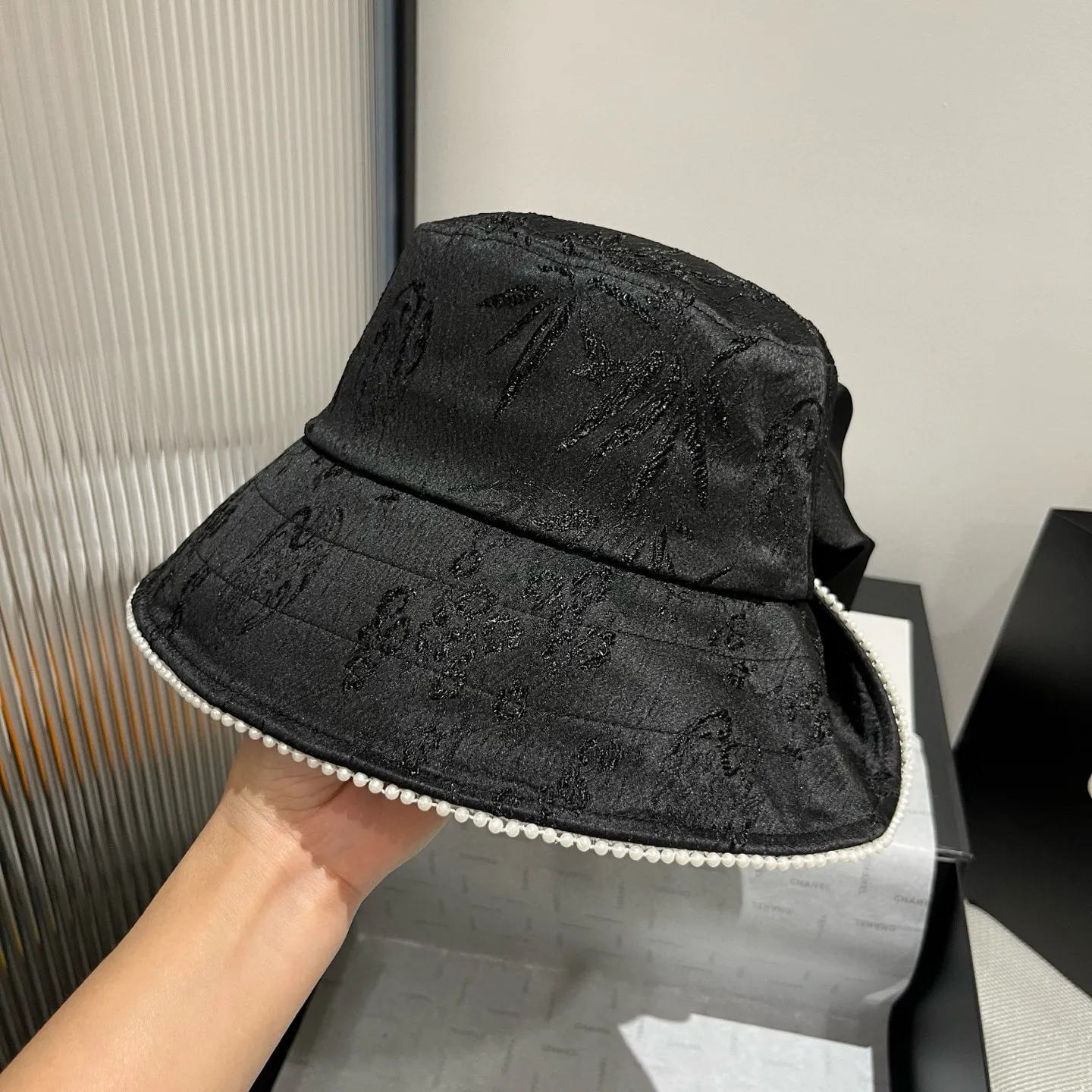 💰130¥ Chanel Chanel high-end bow bucket hat, sun hat, spring and autumn new style, head circumference 57cm