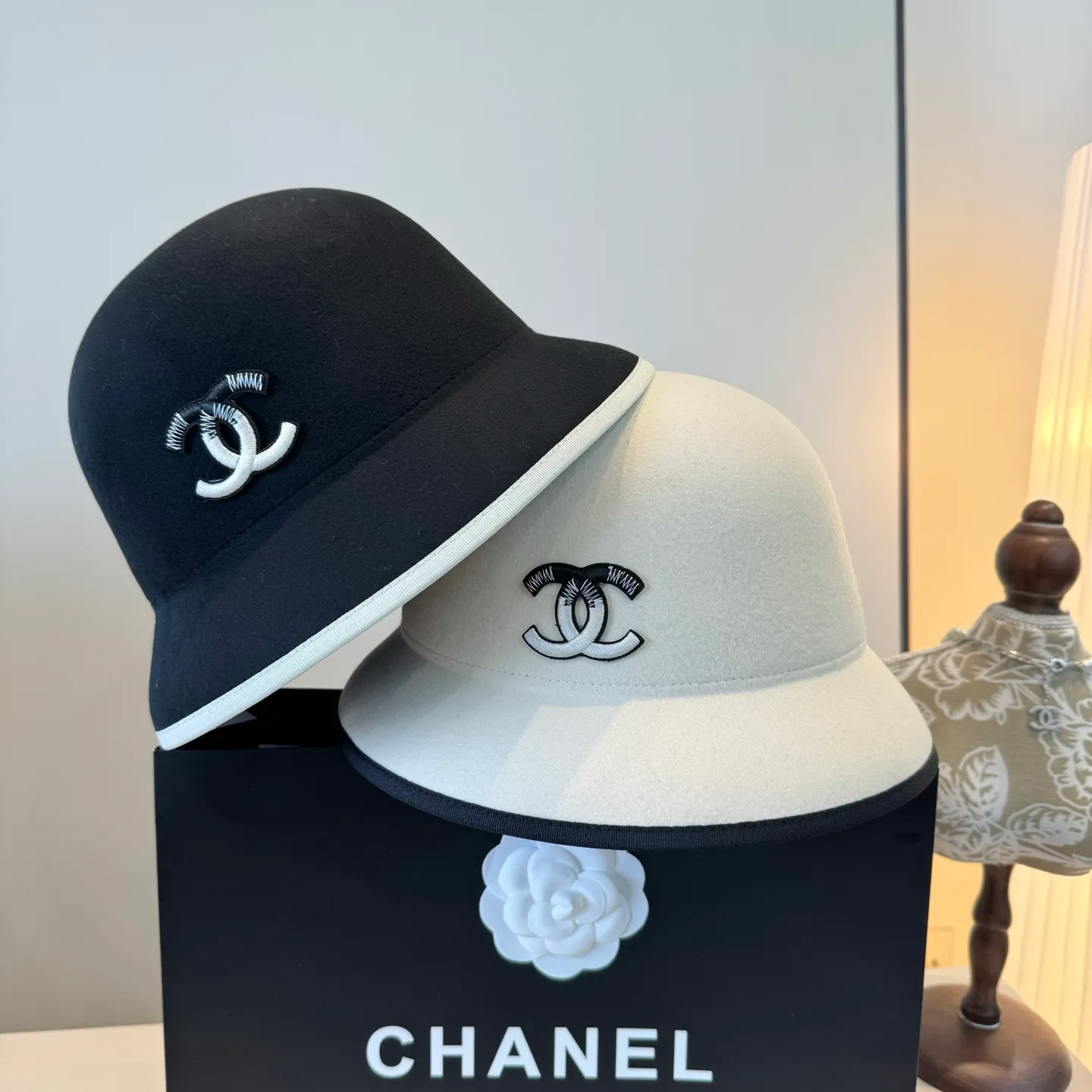 💰180¥ Chanel basin hat, 100% wool fabric 🦙%, head circumference 57cm