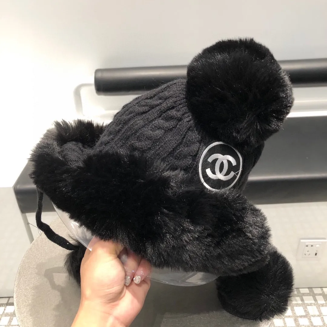 P160 Chanel Chanel's new snow hat Lei Feng hat is coming, customer order version, small fragrance embroidery, a must-have snow wool hat in autumn and winter