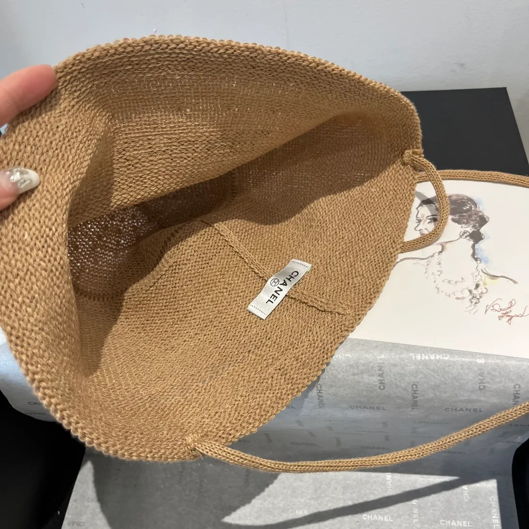 💰80¥ Chanel knitted bucket hat, small top hat, head circumference 57cm